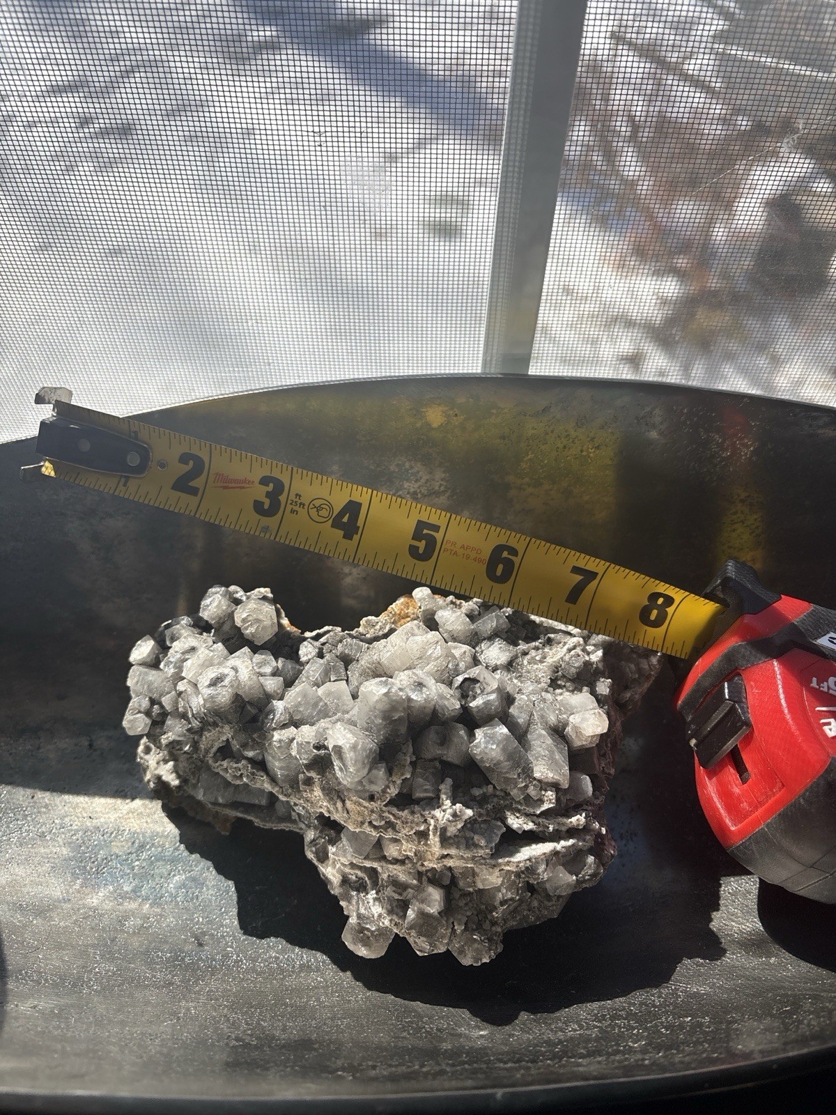 Gray Natural Crystal Cluster Mineral Specimen Approx. 7 Inches