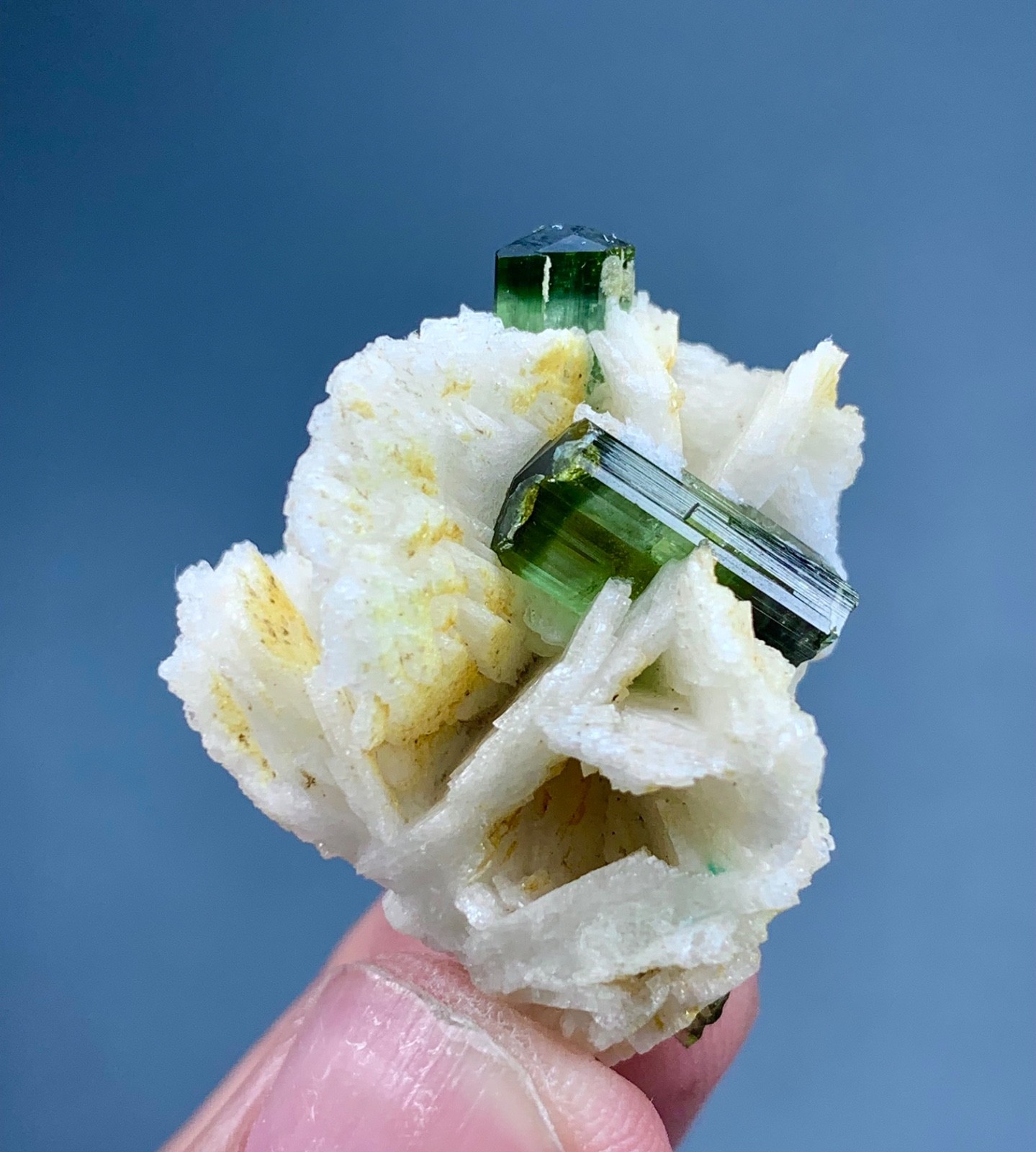 Aesthetic Terminated bi Color Tourmaline Crystal Specimen Afghanistan (42 carat)