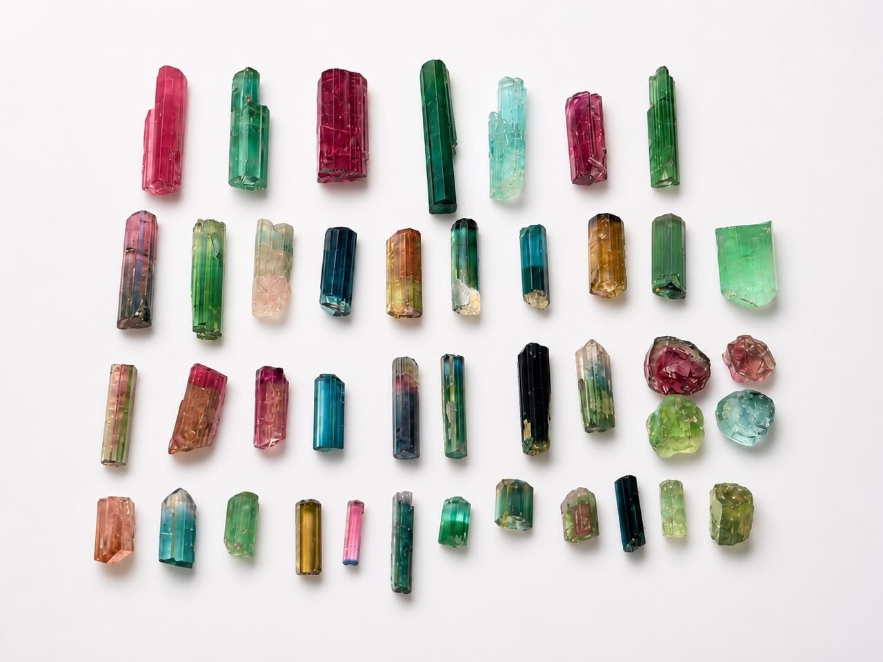 17.50GM | Natural Multi Colors Tourmaline Crystals Rough Specimen | Afghanistan