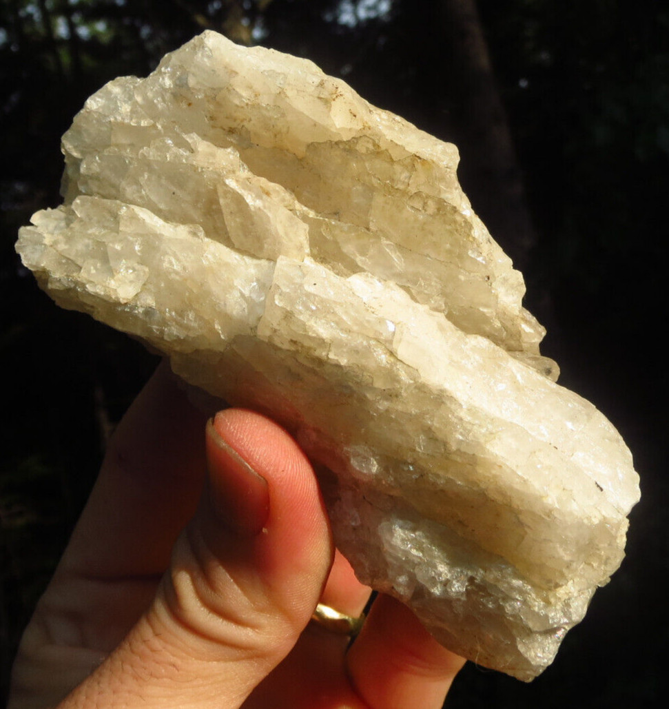 WHITE AZEZTULITE RARE BEAUTIFUL NATURAL HIGH VIBRATION SYNERGY 12 CRYSTAL