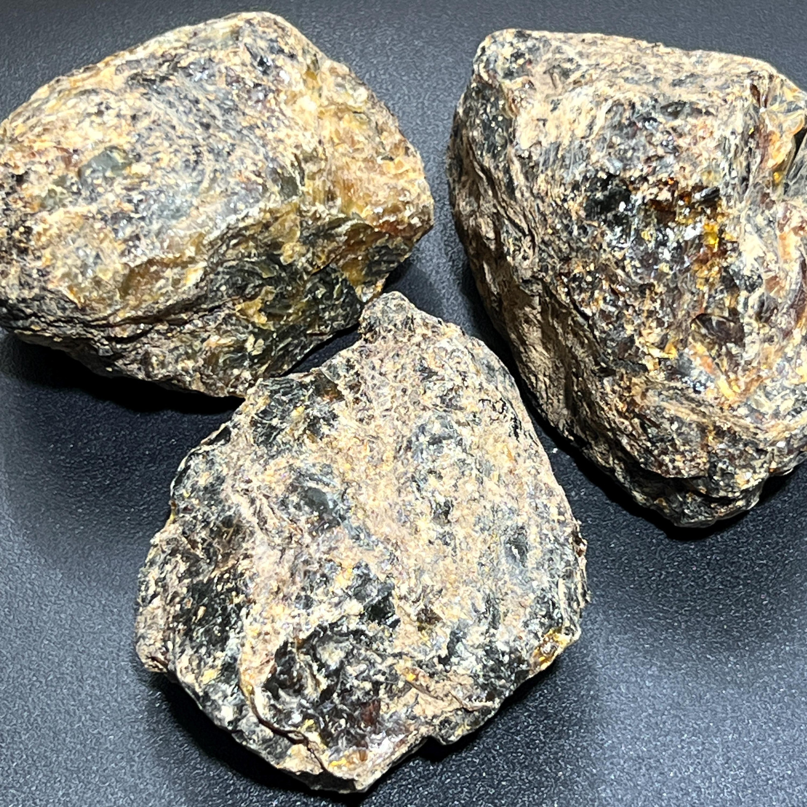 Large Black Amber Boulders (UV Reactive) Rough Raw Fossilized Tree Resin