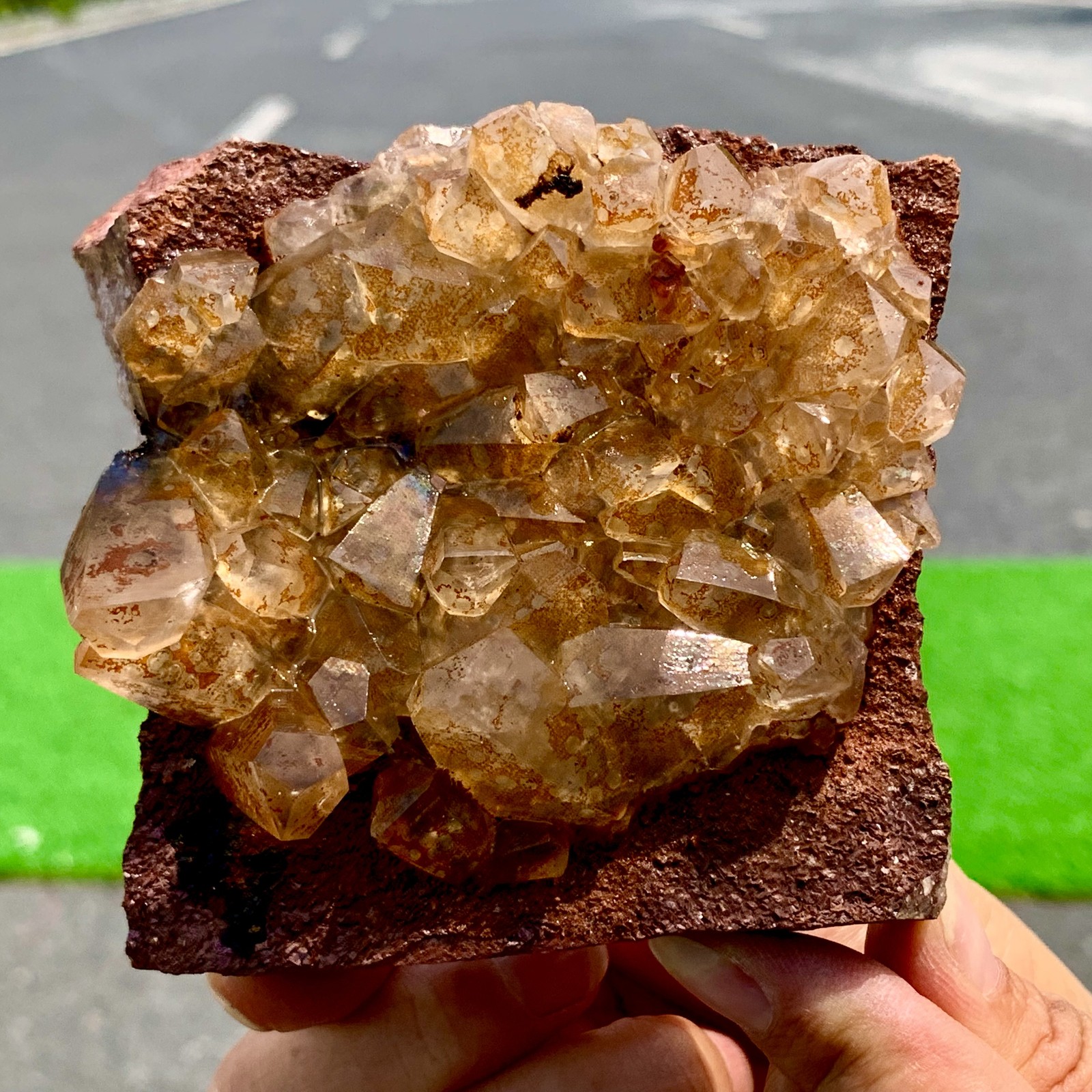 370G Natural beautiful Benz Calcite textured top crystal mineral Specimen
