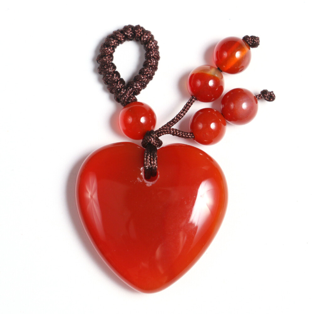 1x Natural Healing Crystal Heart Braided Knot Art Stone Pendant Keychain Jewelry