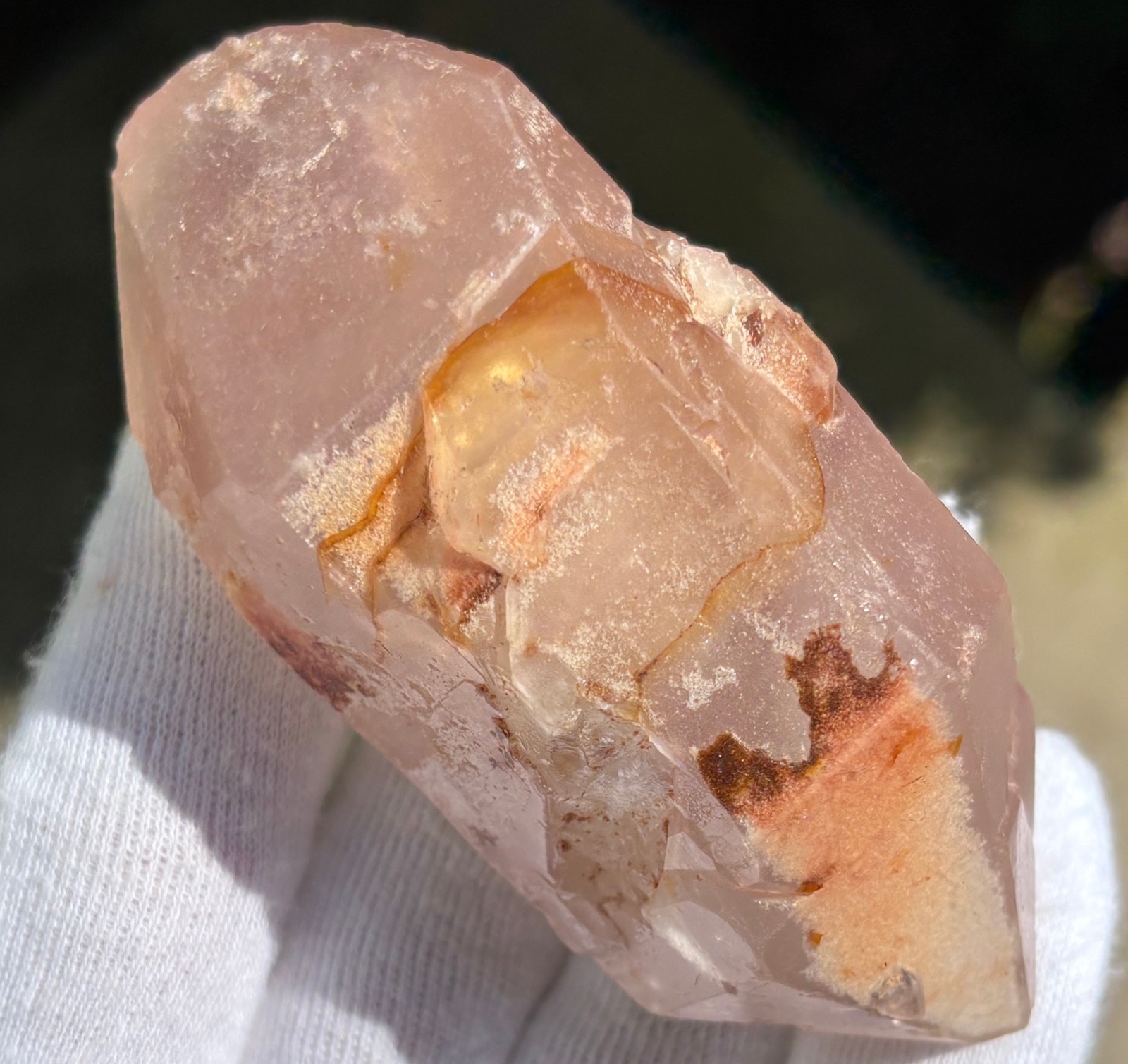 USA SALE *SEE VIDEO* 129g 3.39″ RARE LITHIUM DT QUARTZ POINT DOUBLE TERMINATED