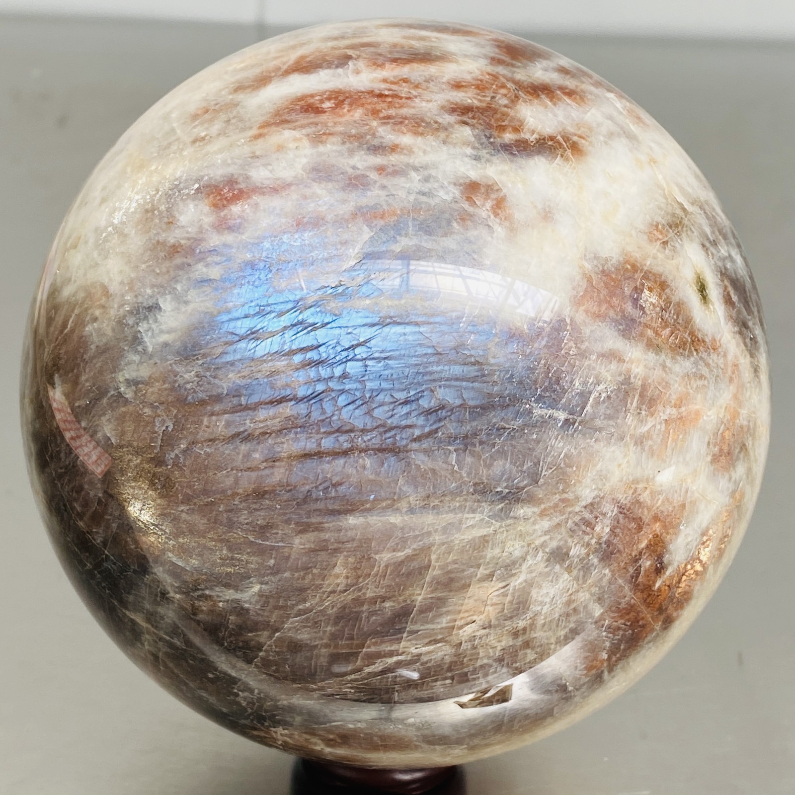 Natural Gray moonstone sphere quartz Crystal ball Healing 2900G (6.39LB)