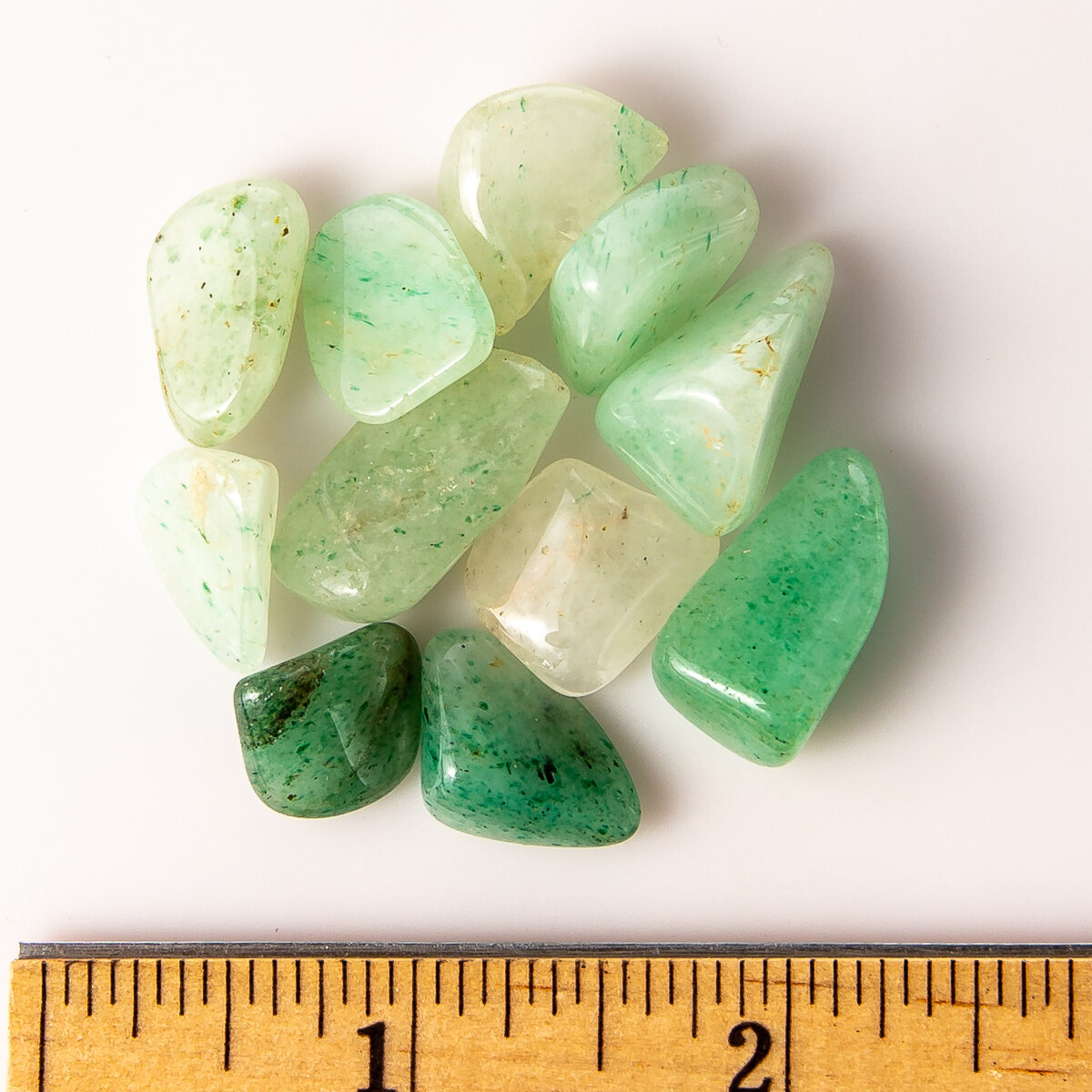 1/4 lb Tumbled Green Aventurine Gemstone Crystals 40-60 Stones Gem Rock Specimen