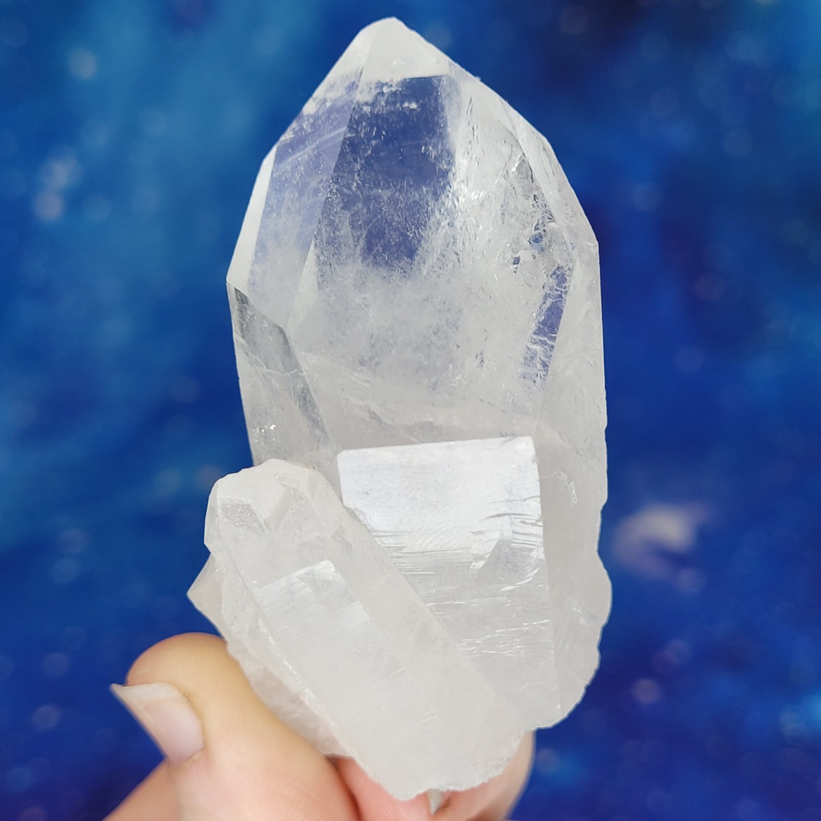 Crystal Clear Quartz Point Cluster AA Grade 87g Natural 2.7 Brazil Healing