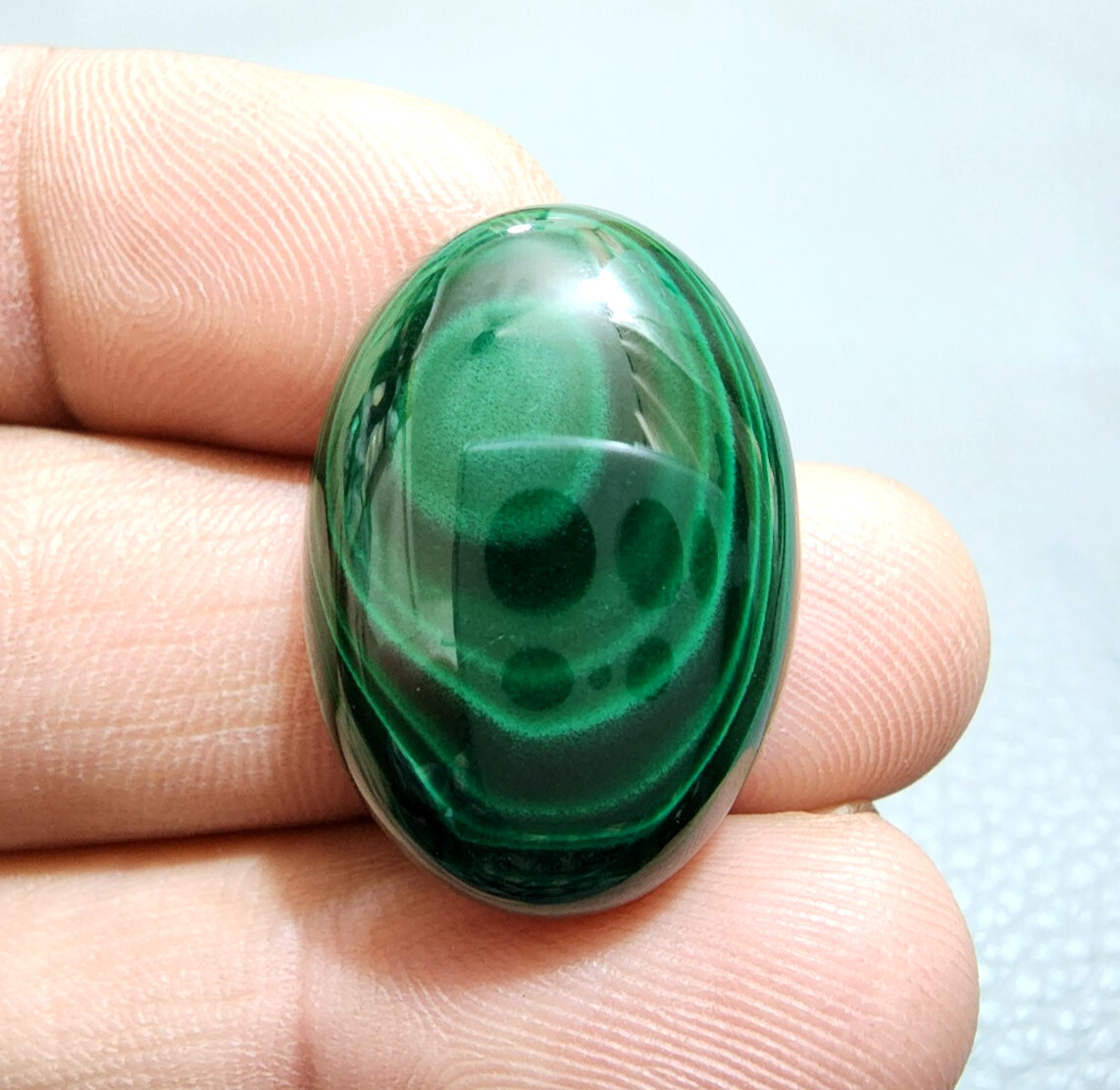 Glowing A+ Designer Green Malachite Oval Shape Gemstone Cabochon Jewelry 52 Crt