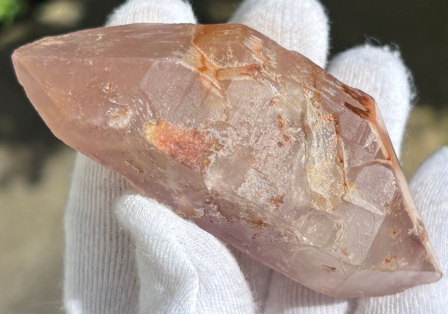 USA SALE *SEE VIDEO* 129g 3.39″ RARE LITHIUM DT QUARTZ POINT DOUBLE TERMINATED