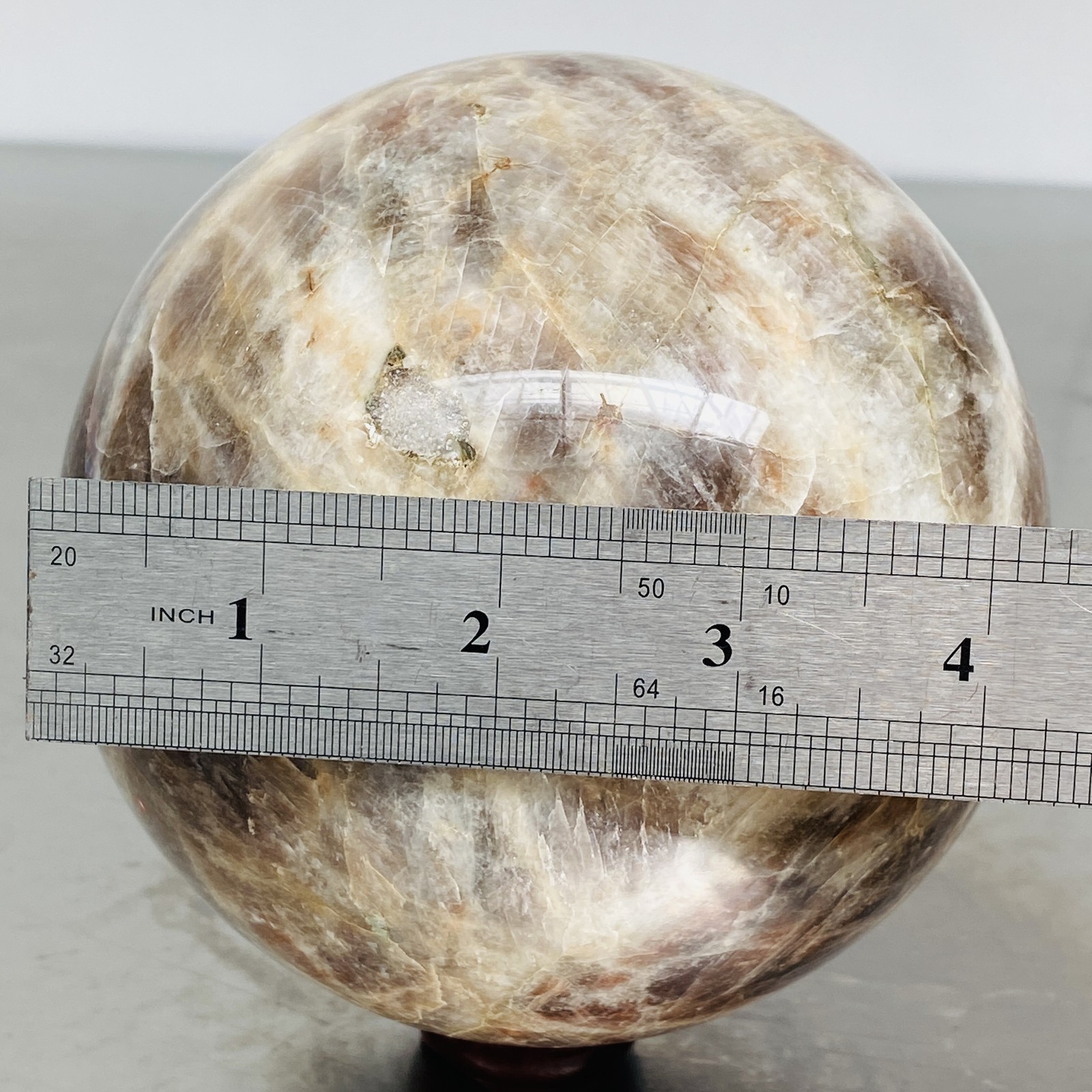 Natural Gray moonstone sphere quartz Crystal ball Healing 2920G (6.43LB)
