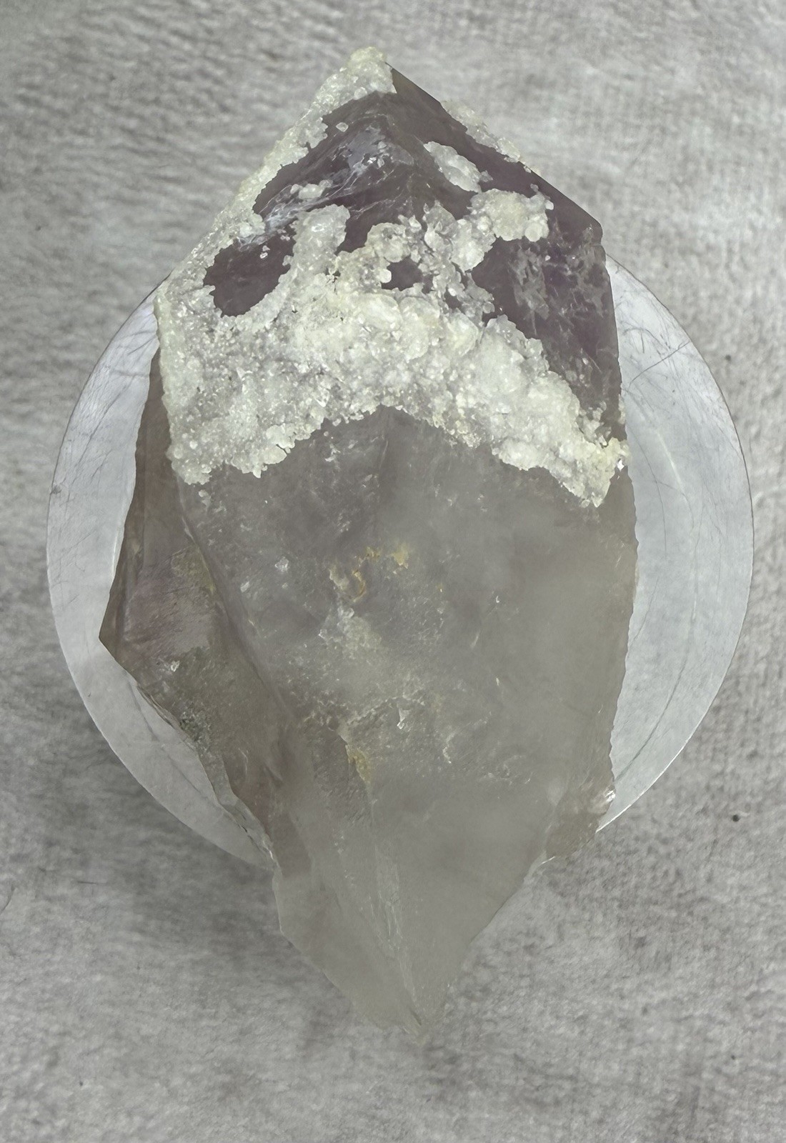 Crystal 67g Amethyst Point W/ Sugar Quartz Coating Cluster Specimen Mineral Raw