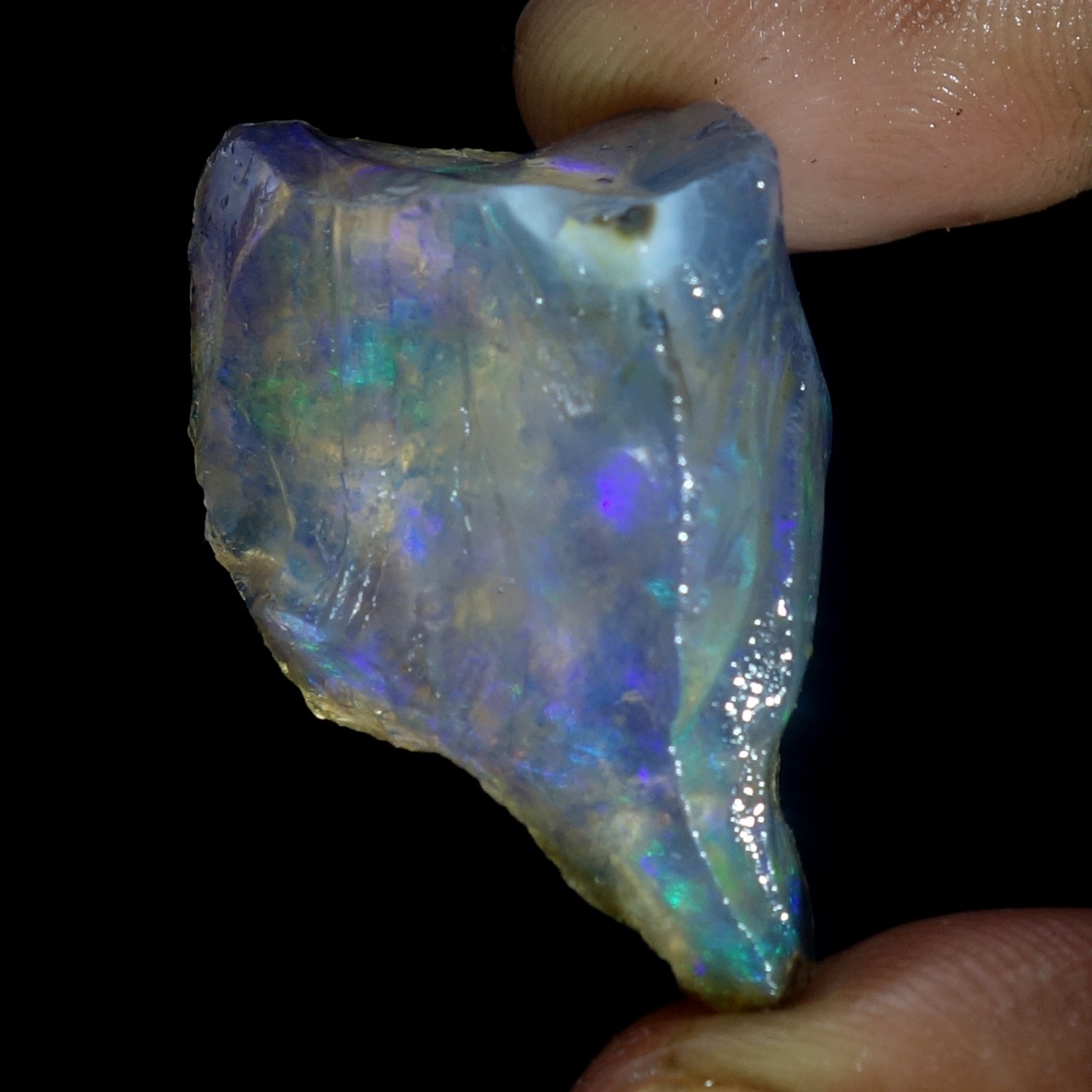 AA+ Ethiopian Oli Opal Rough Entreated Welo Opal Multi Fire Color Flash 54.50Cts