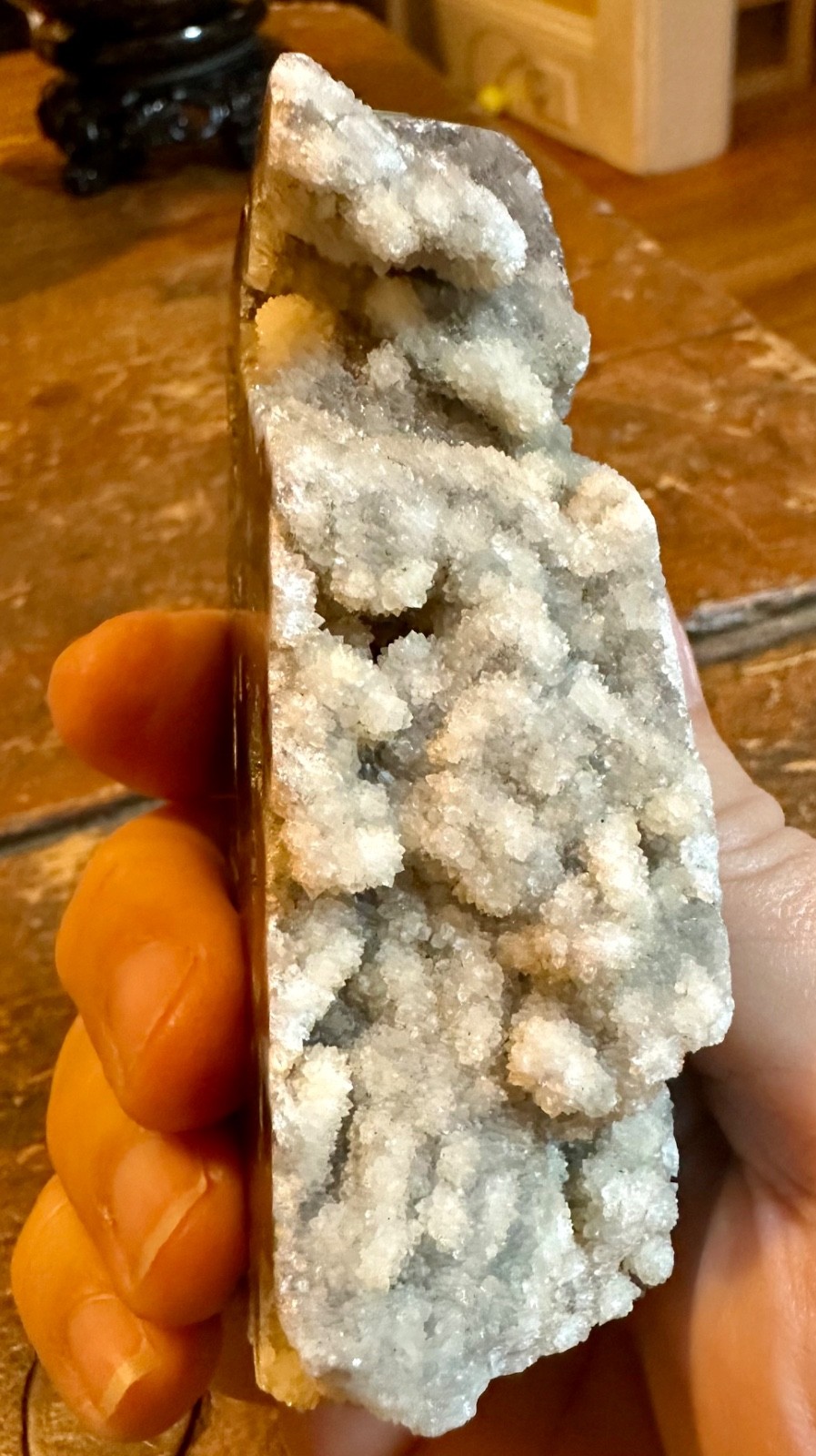 Druzy clear quartz crystal tower in dark matrix – Free shipping