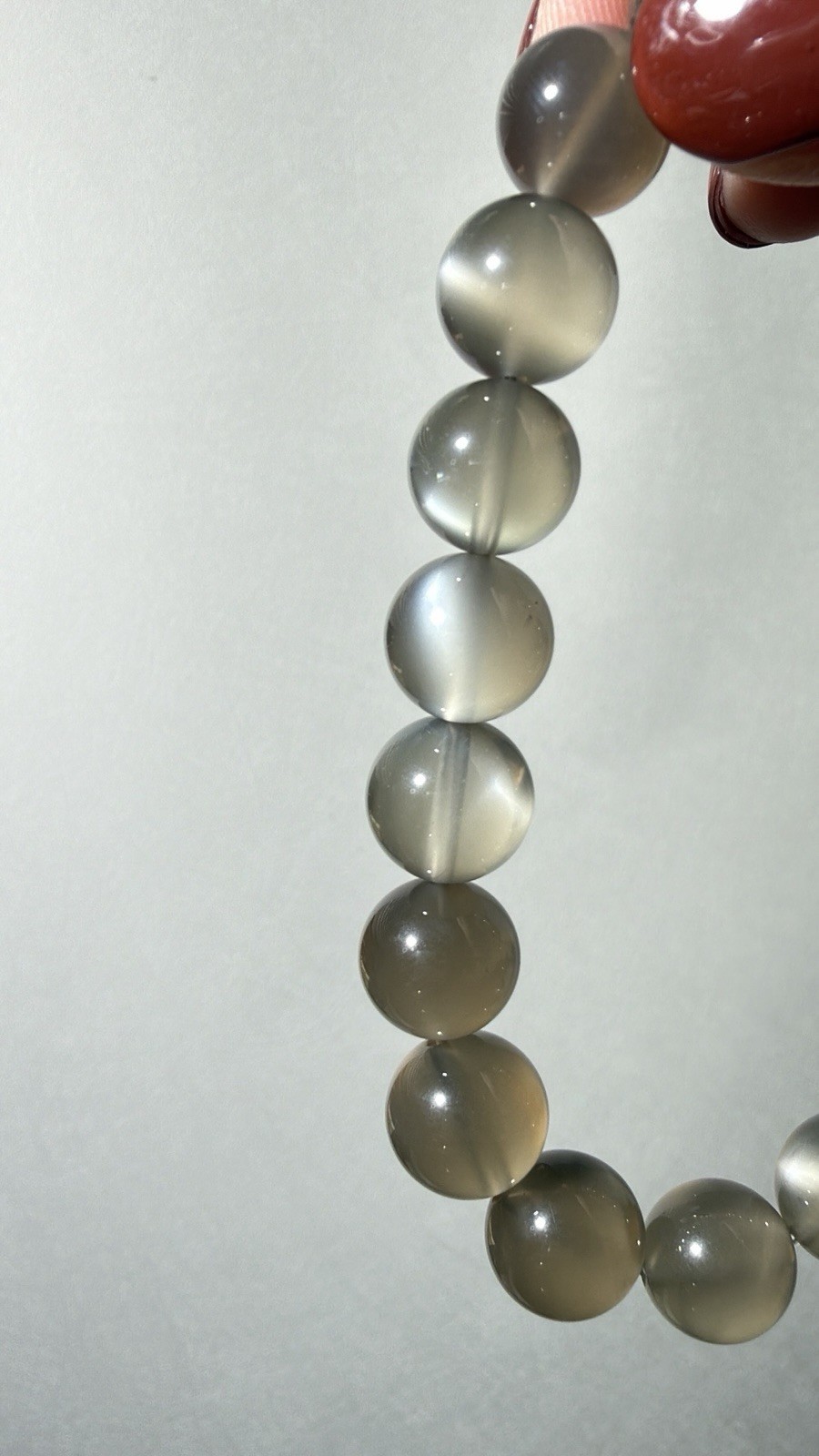 AAA+ Natural Flashy Transparent Gray Moonstone Bracelet 11mm