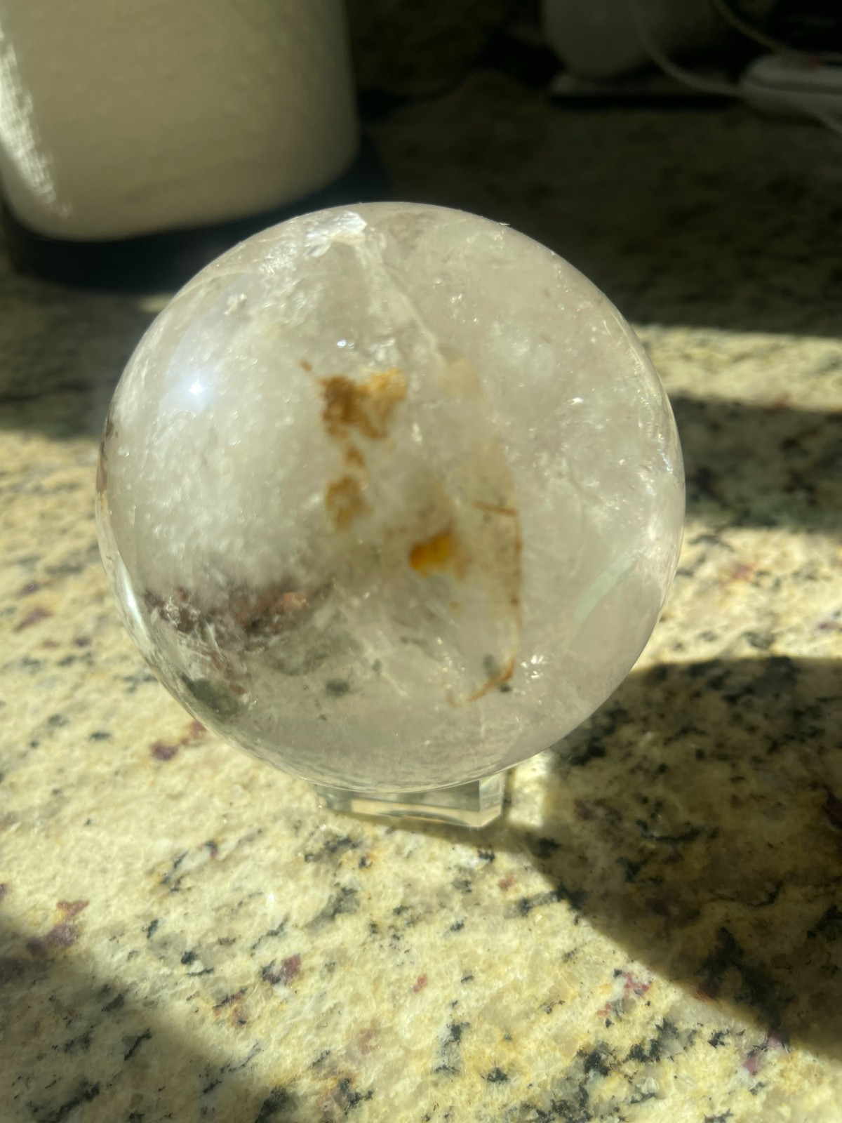 Natural High-Quality Clear Garden Quartz Sphere Crystal Ball 10″ diameter 3+LB