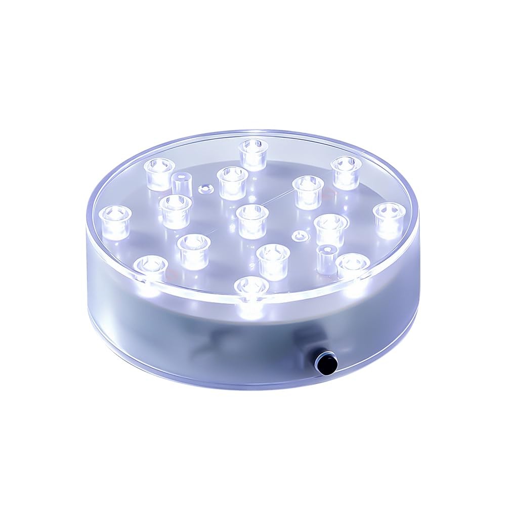 Simplelight 4 Inch Round Light Base, White, Single Pack