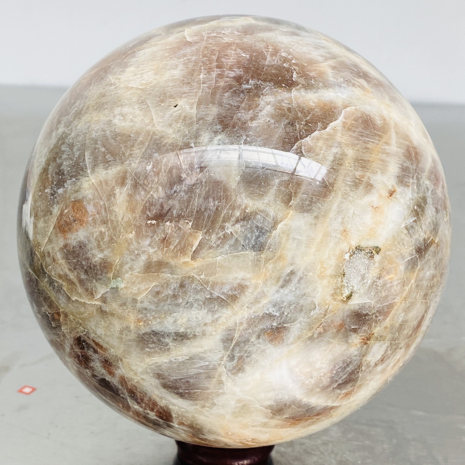 Natural Gray moonstone sphere quartz Crystal ball Healing 2920G (6.43LB)