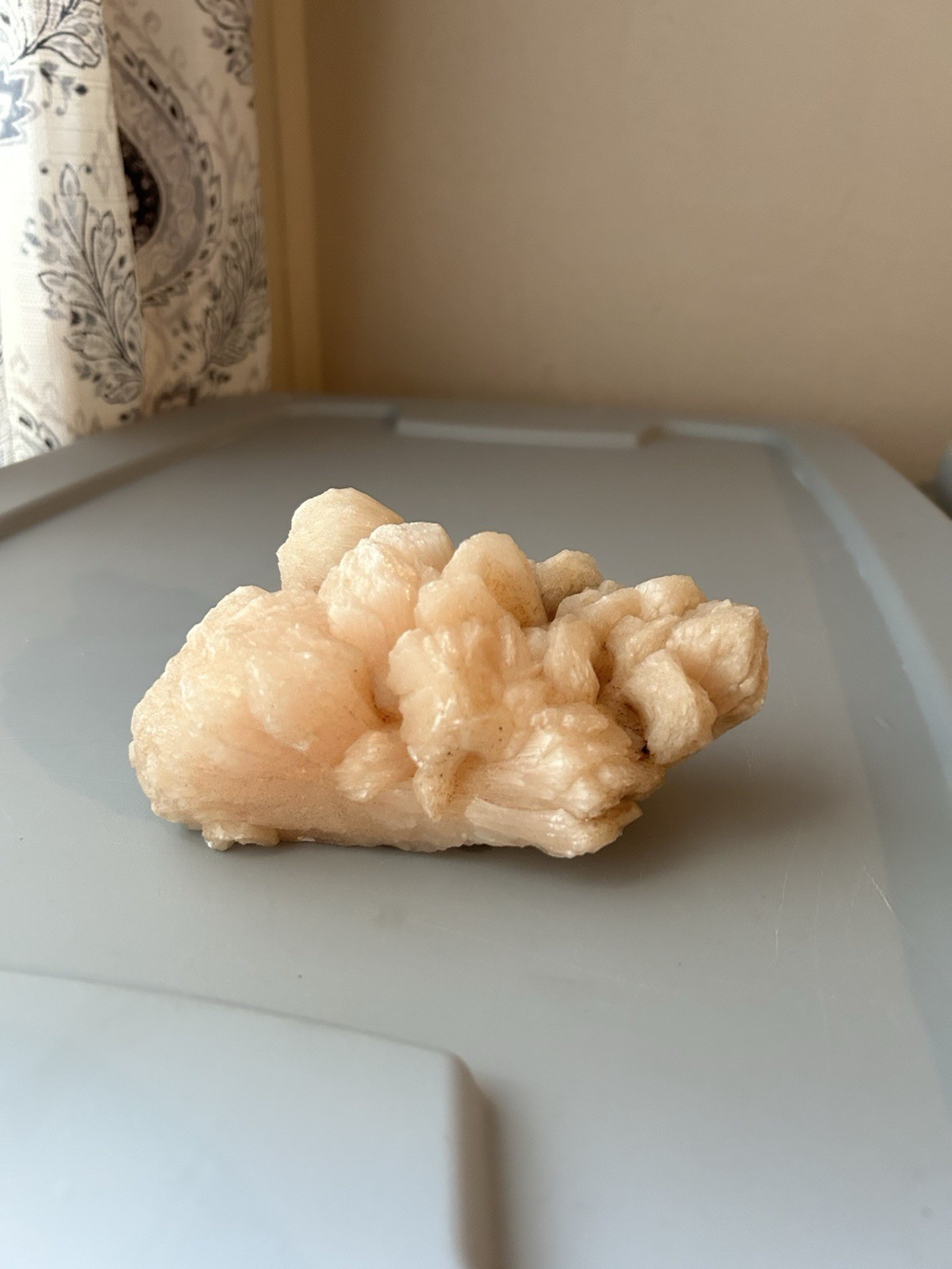 LARGE Quality Peach Pink Stilbite Crystal Cluster. Rough Natural Mineral India