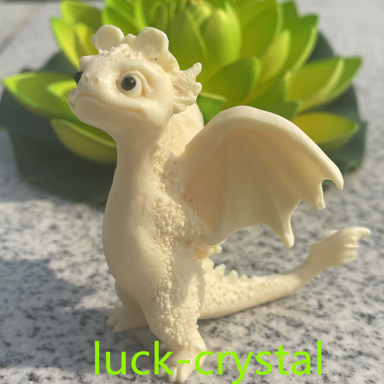 2.9”+ Natural Genuine Tagua Nut Hand Carved Dragon Reiki Decoration Gift.10pc
