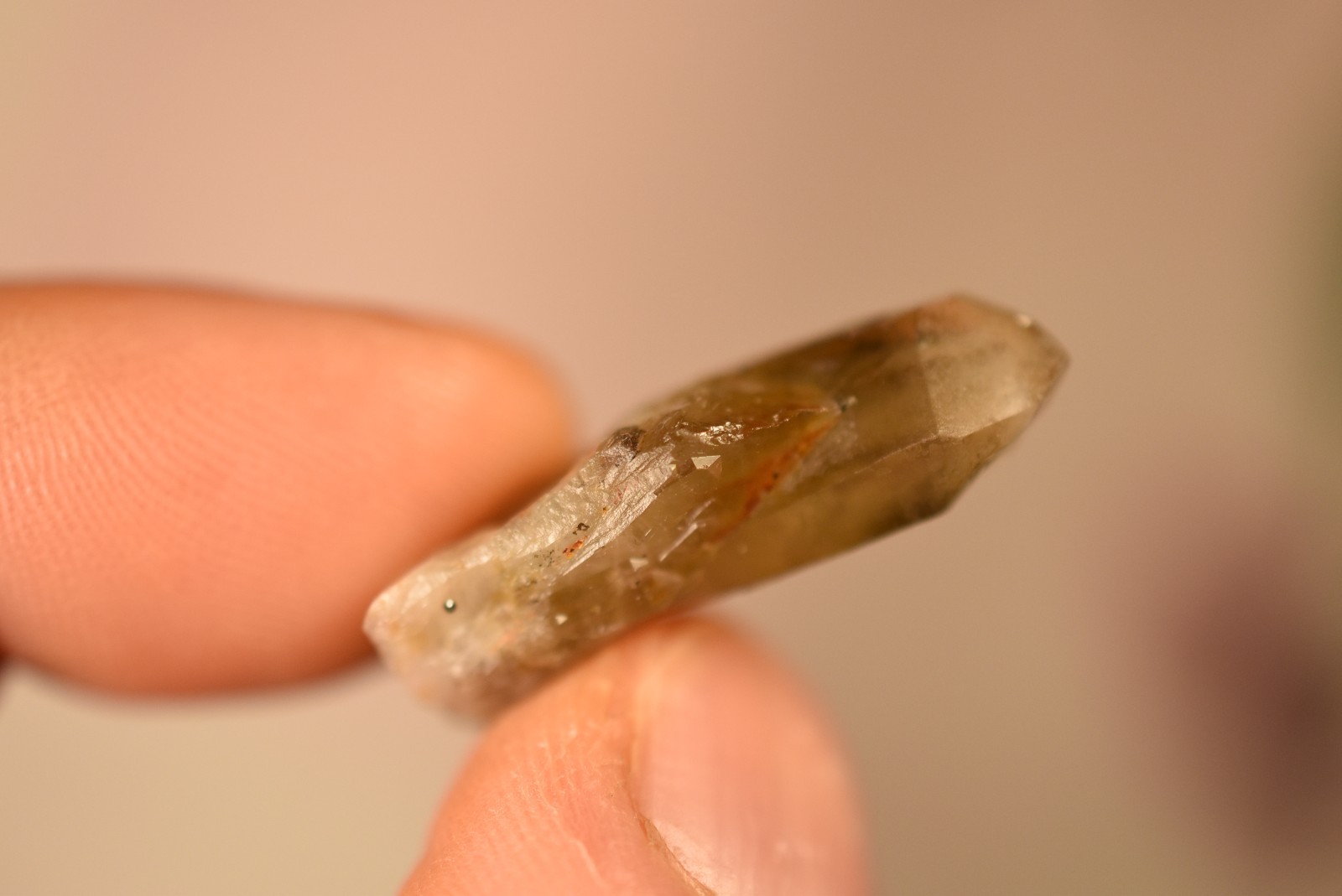 *AUSTRALIAN* CITRINE Crystal 2.9cm 4.7g Cluster Cassiterite Inclusion NSW