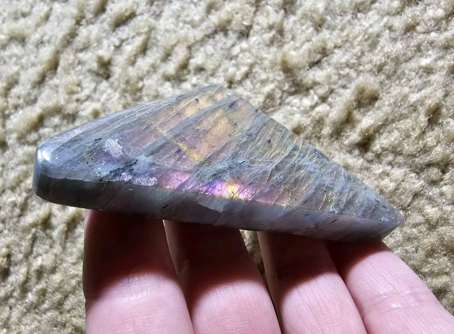 Labradorite All Seeing Evil Eye, Illuminati Carving, Crystals & Stones, Mineral