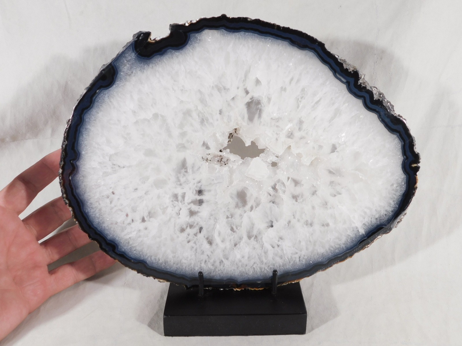 BIG! Translucent Polished Quartz Crystal NODULE Slice or Slab Brazil 1044gr