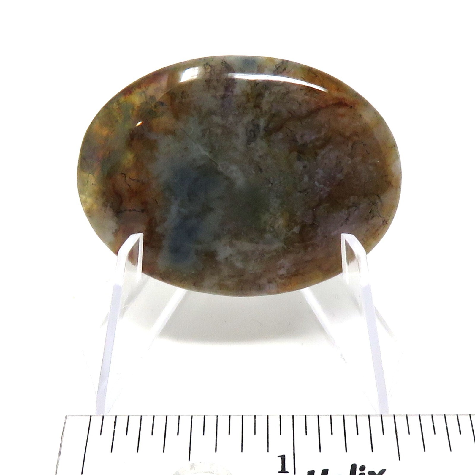 Indian Agate Worry Stone #108- 40mmX30mm or 1.5″x 1″ – 6mm Thick – Pocket Stone