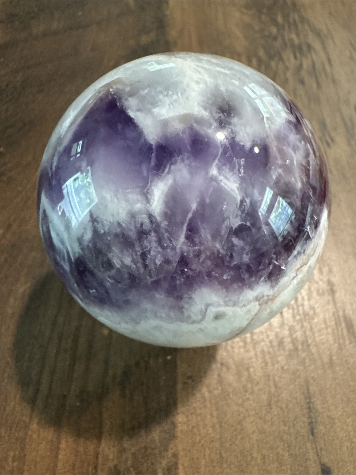 Dream Amethyst Crystal Sphere 353 Grams 2.5”