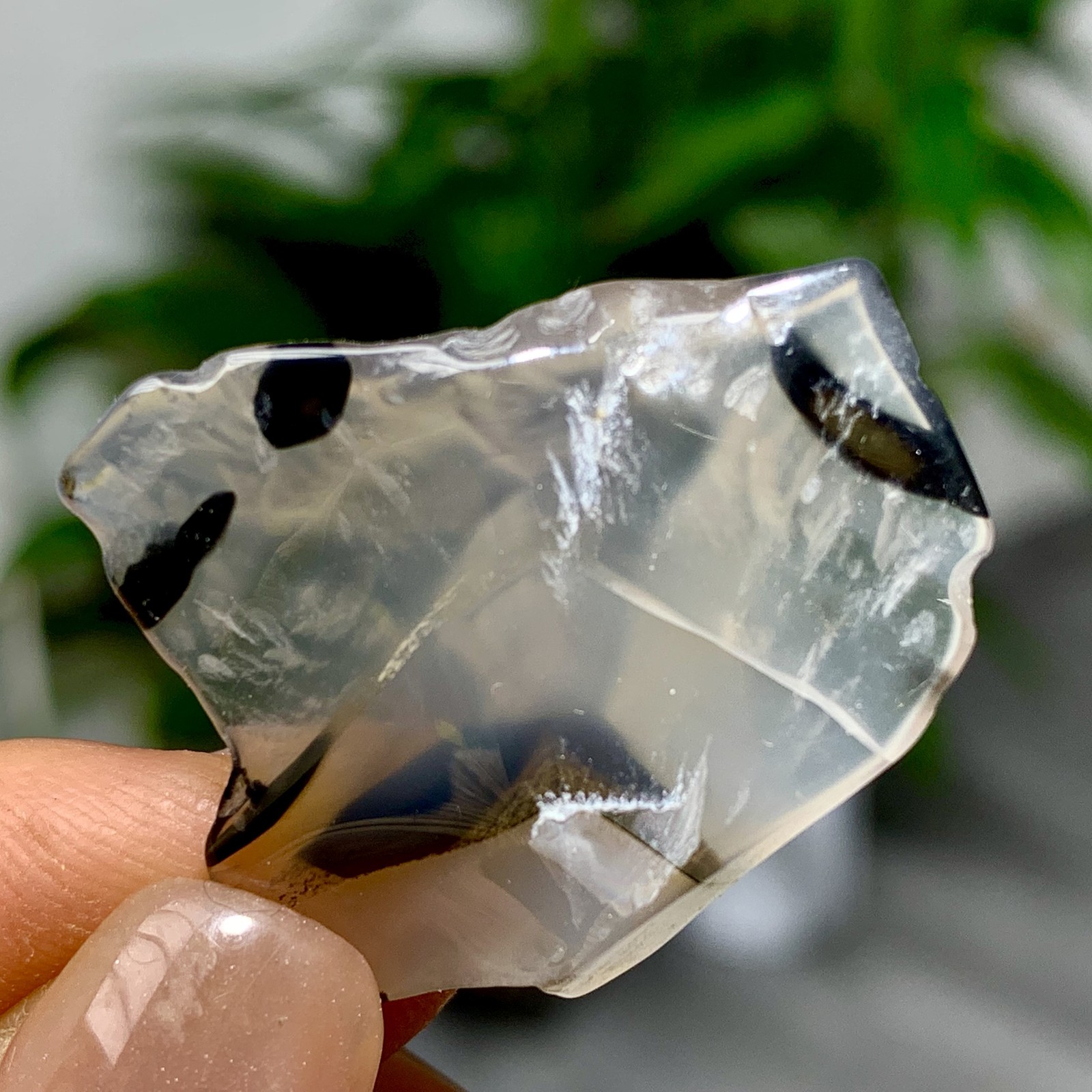 5G Natural volcanic rock agate slice quartz crystal polishing