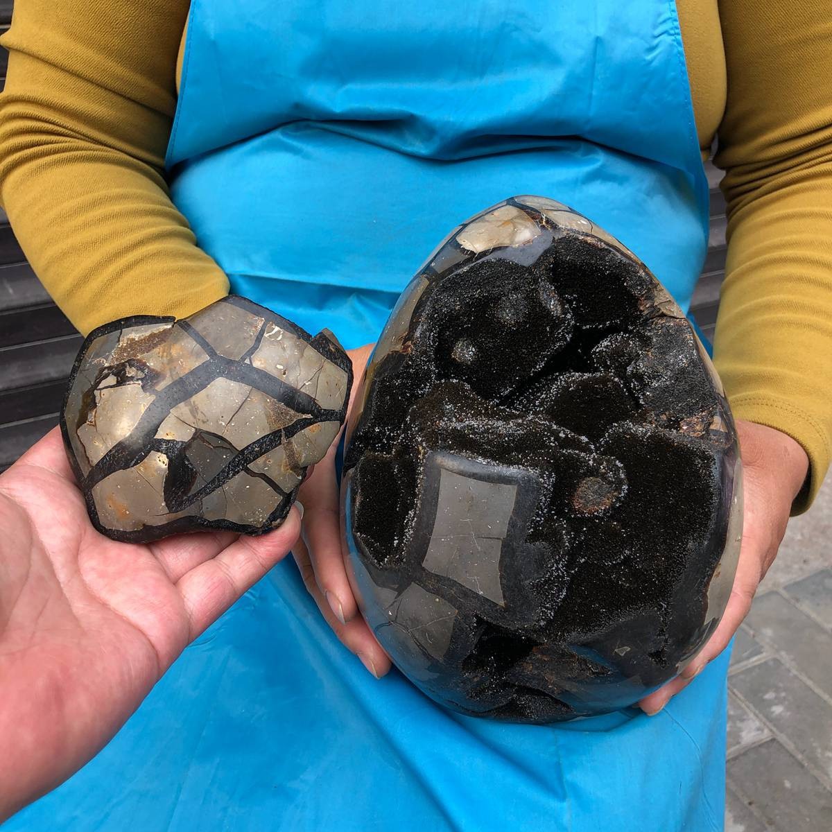 6400G Natural Turtle Back Stone Dragon Crystal Cave Crack Gem Healing 4349