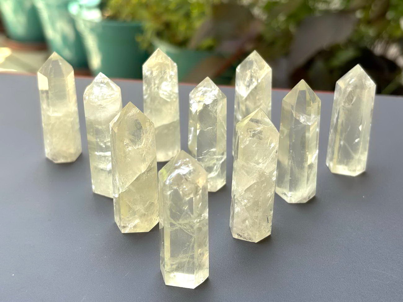 10pcs Lot 2” Citrine Point Natural Quartz Crystal Healing Obelisk Wands