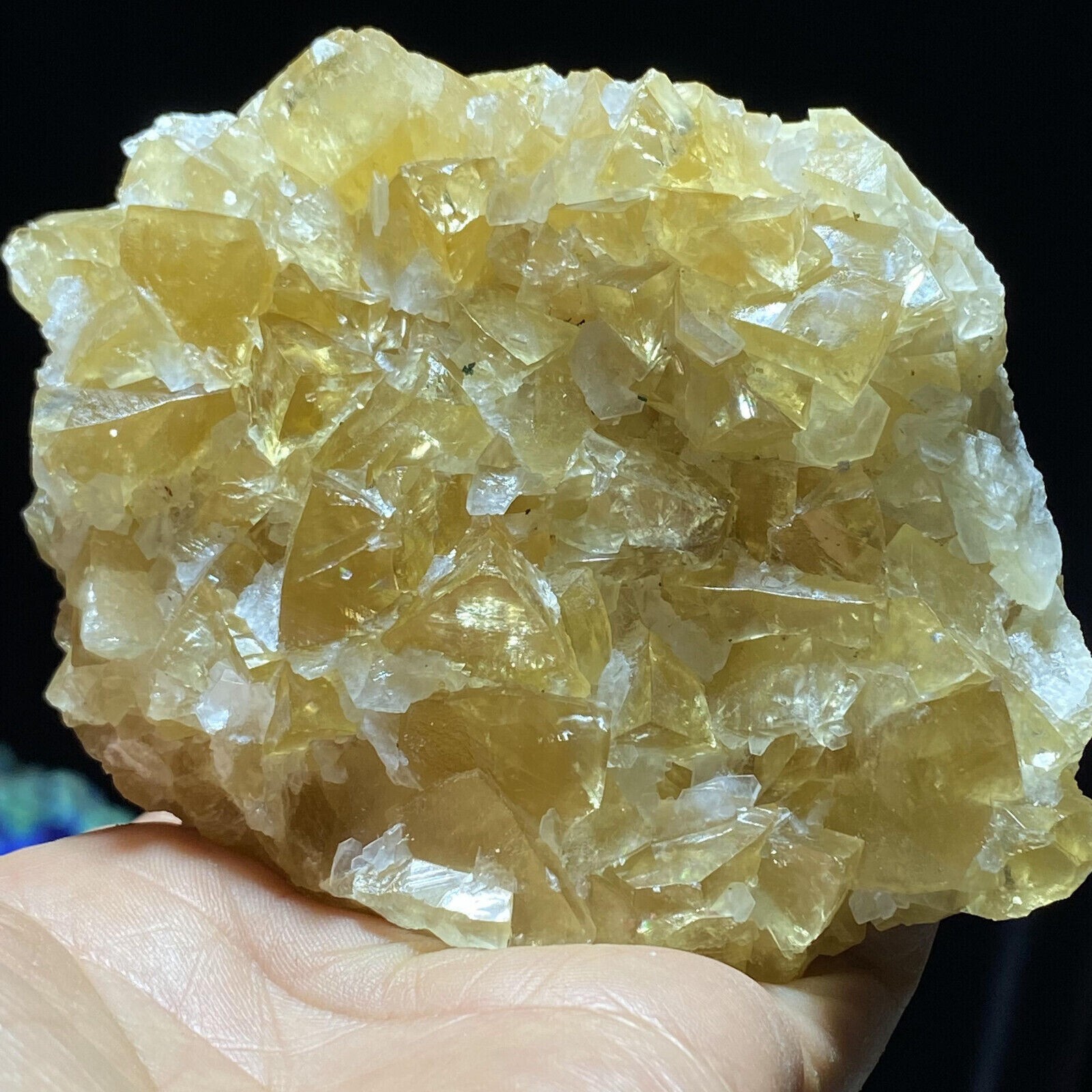 316g Natural Yellow Rock Sugar Calcite Specimen/Fujian, China
