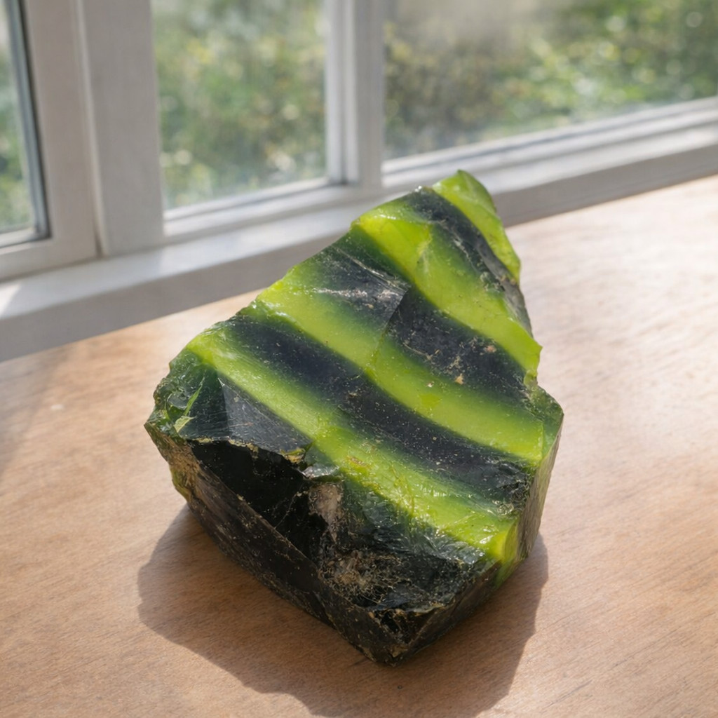 Green Obsidian 400–500 CT Rough Raw Crystal Healing Stone for Protection Energy