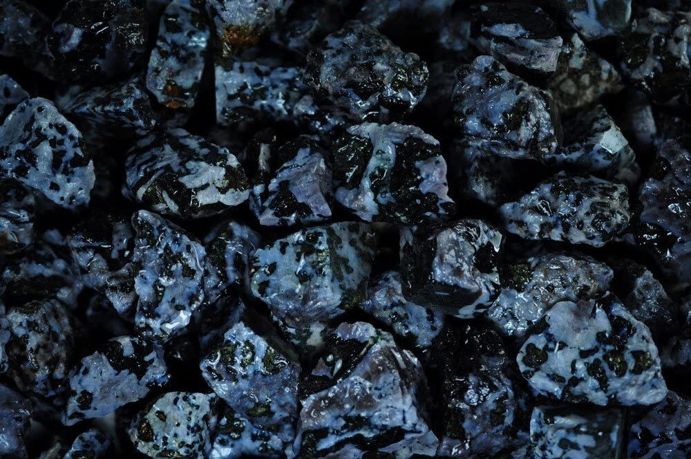 1/4 lb Indigo Gabbro Rough Stones – Natural Crystal Mineral Specimens Tumbling