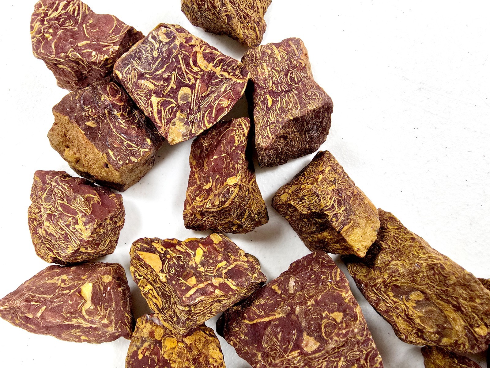 Calligraphy Stone AKA Sea Fossil Jasper Raw Rough Tumbling Crystals Bulk Lot