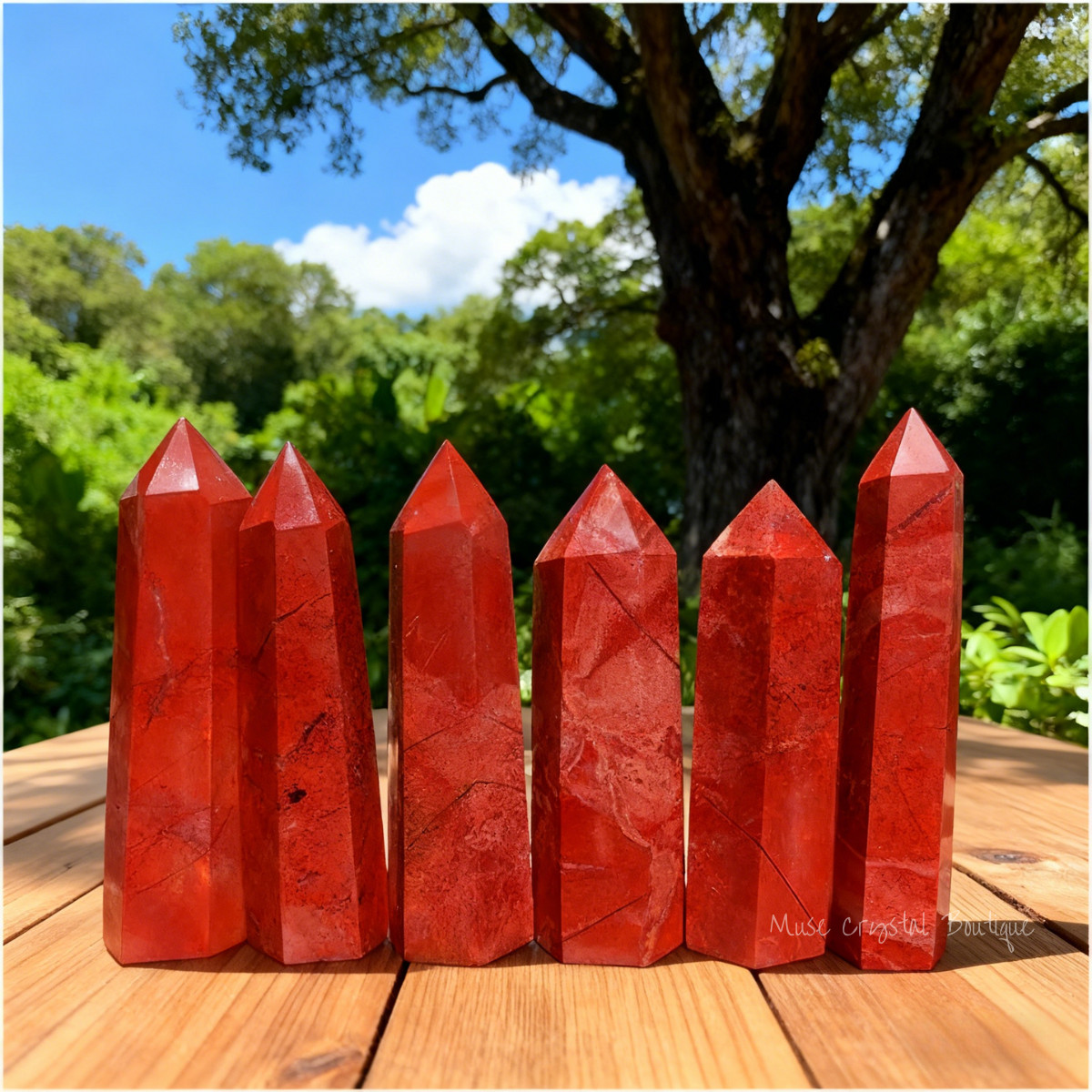 Natural Red Jasper Healing Crystal Tower Point Obelisk Mineral Specimen Gift 1PC