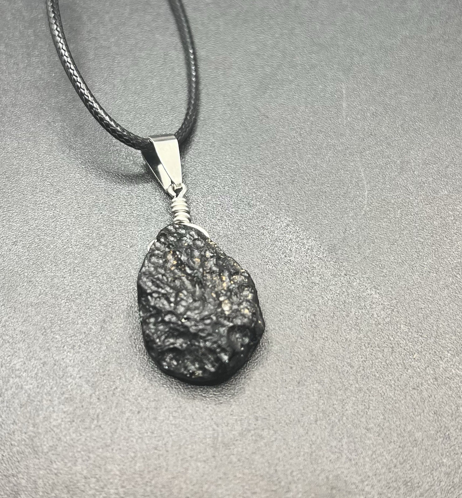 Tektite/Meteorite (3.9g) GENUINE/ AUTHENTIC Handmade Pendant Necklace