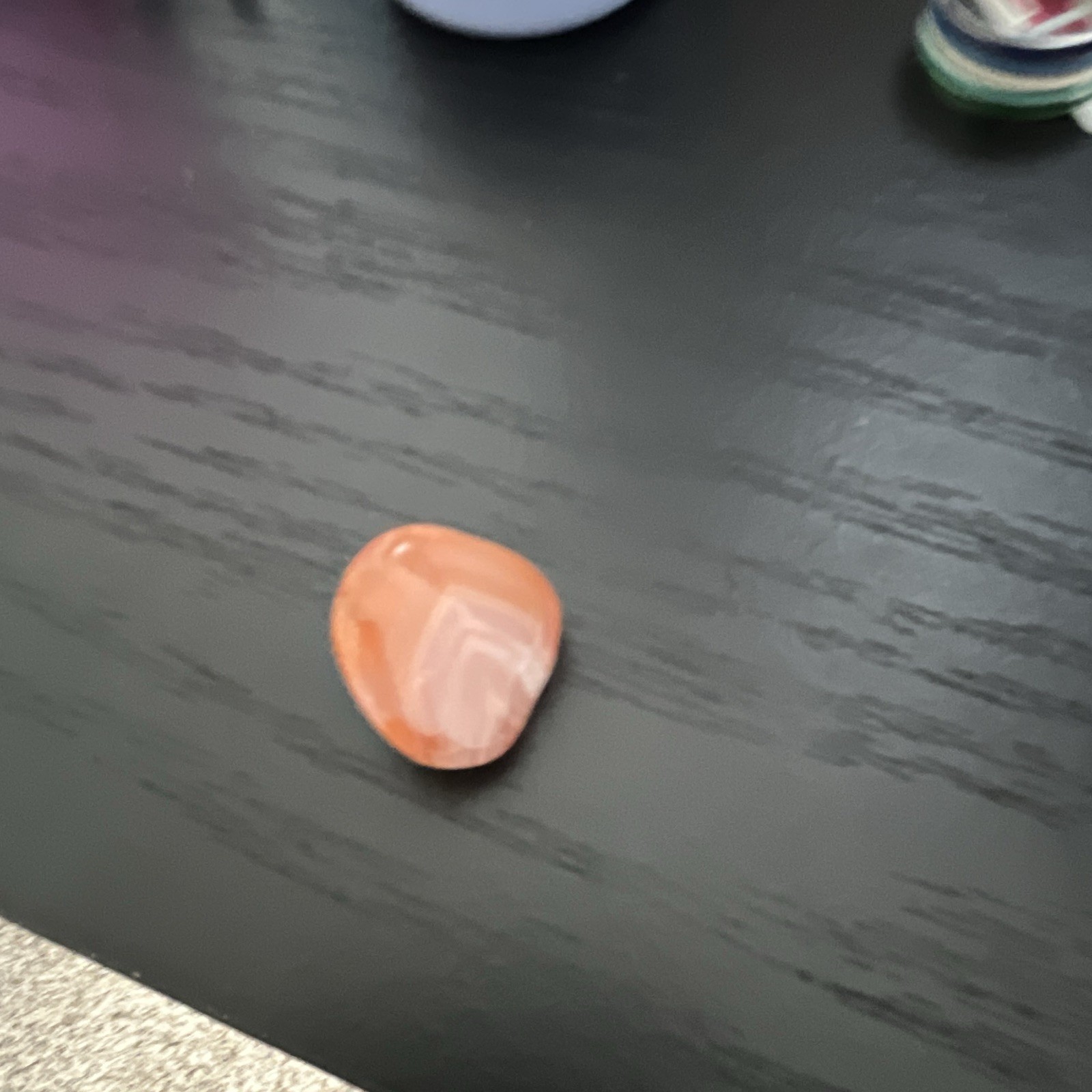 Orange Polished Tumbled Crystal Stone Specimen * FROM DIGGING IN FOREST
