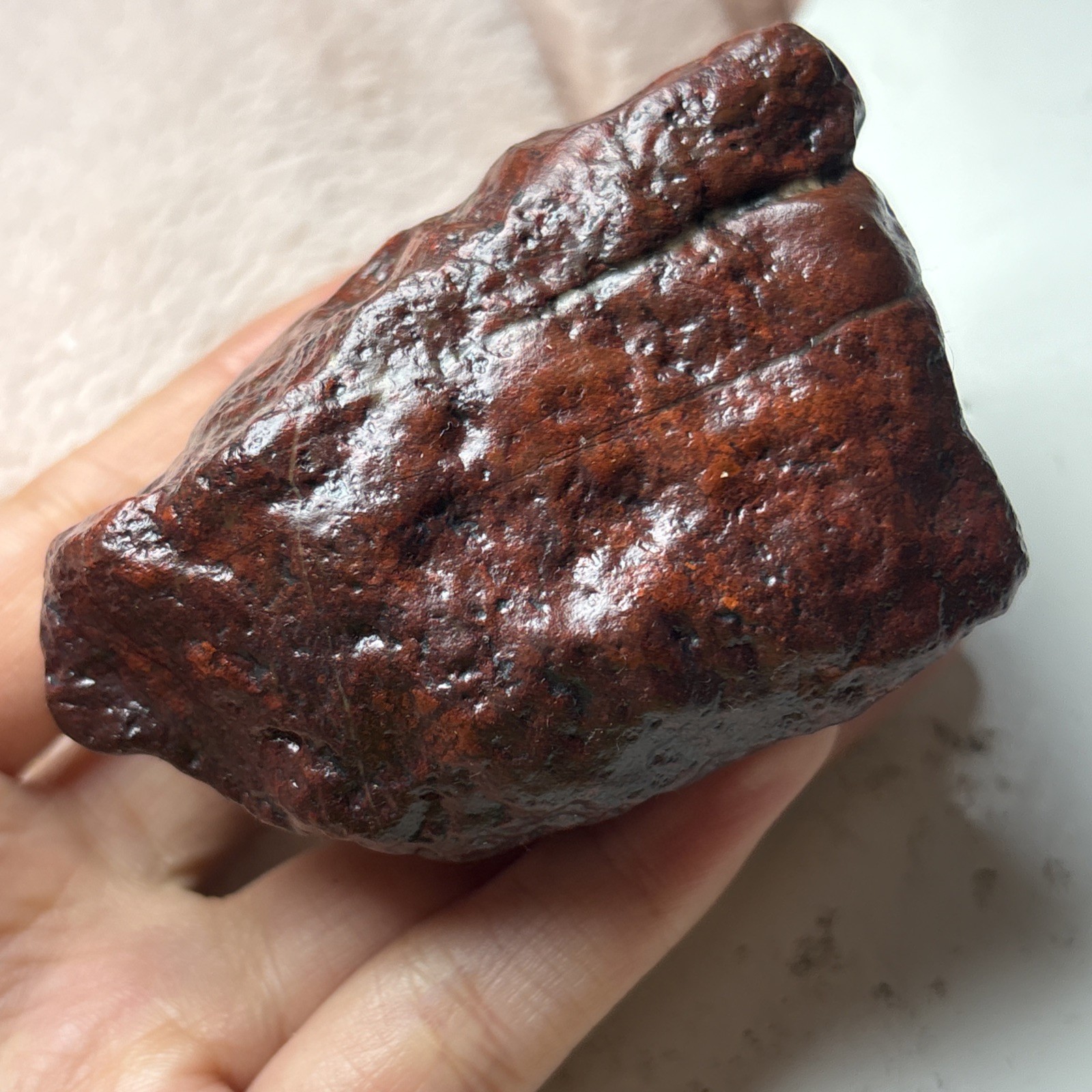 312g Natural Iddingsite meteorite specimen raw stone from China a18
