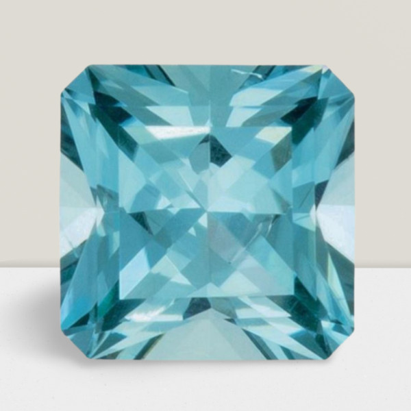 Blue Tourmaline Asscher Cut Gemstone 1 Cts – 6 mm Lustrous Loose Gem