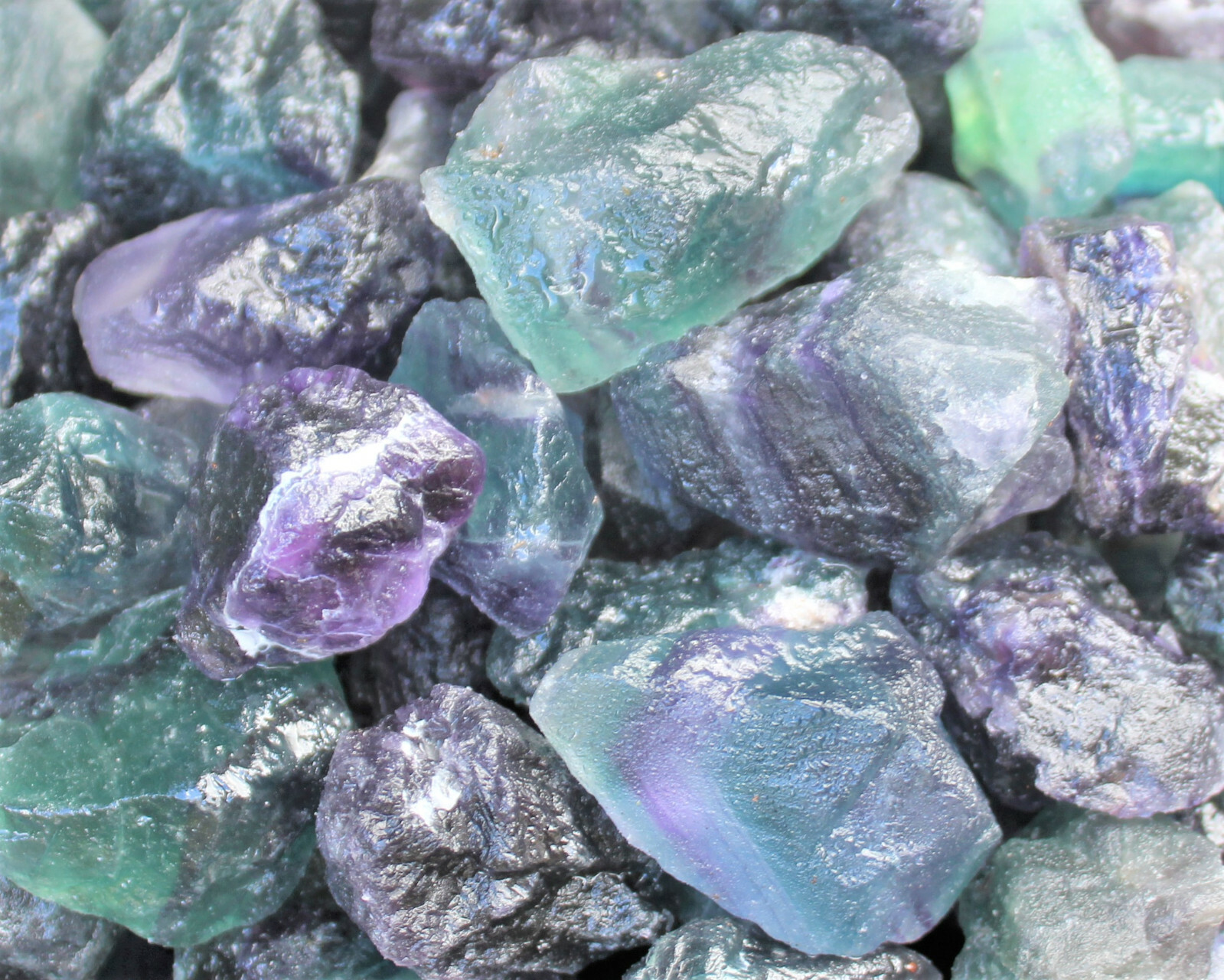 5 lb Bulk Lot Natural Rough Fluorite (Crystal Healing Raw Rock Mineral)