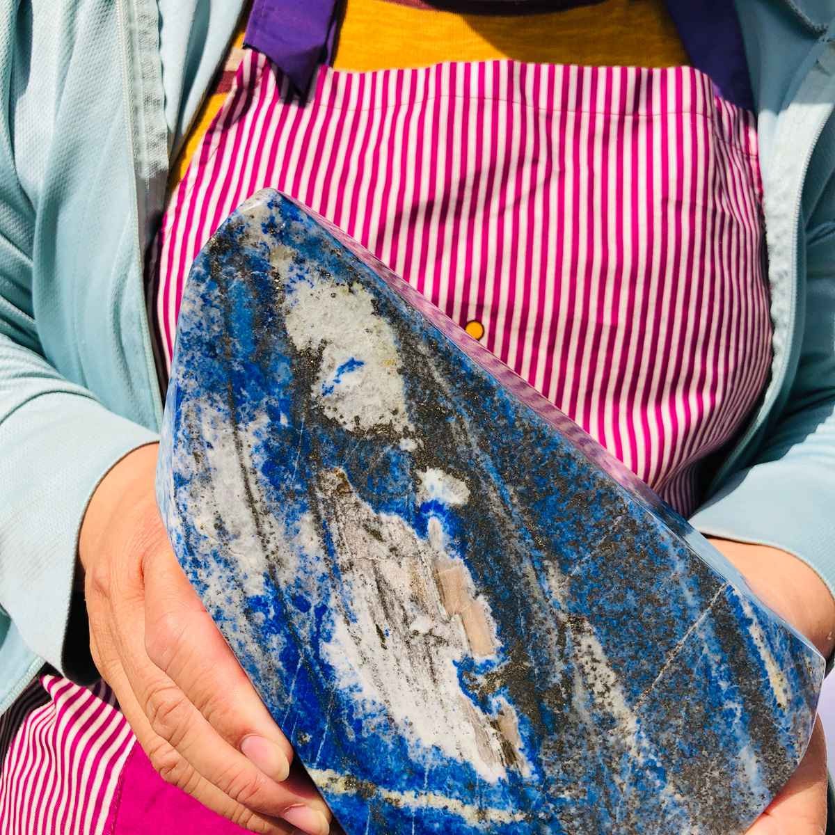 6.13LB Large Natural Lapis lazuli specimen Quartz Crystal Healing Sample 1399