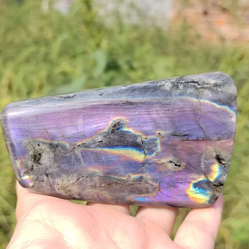AAA+ Natural Labradorite Mineral Specimen Quartz Crystal Spectrolite Stone 280g