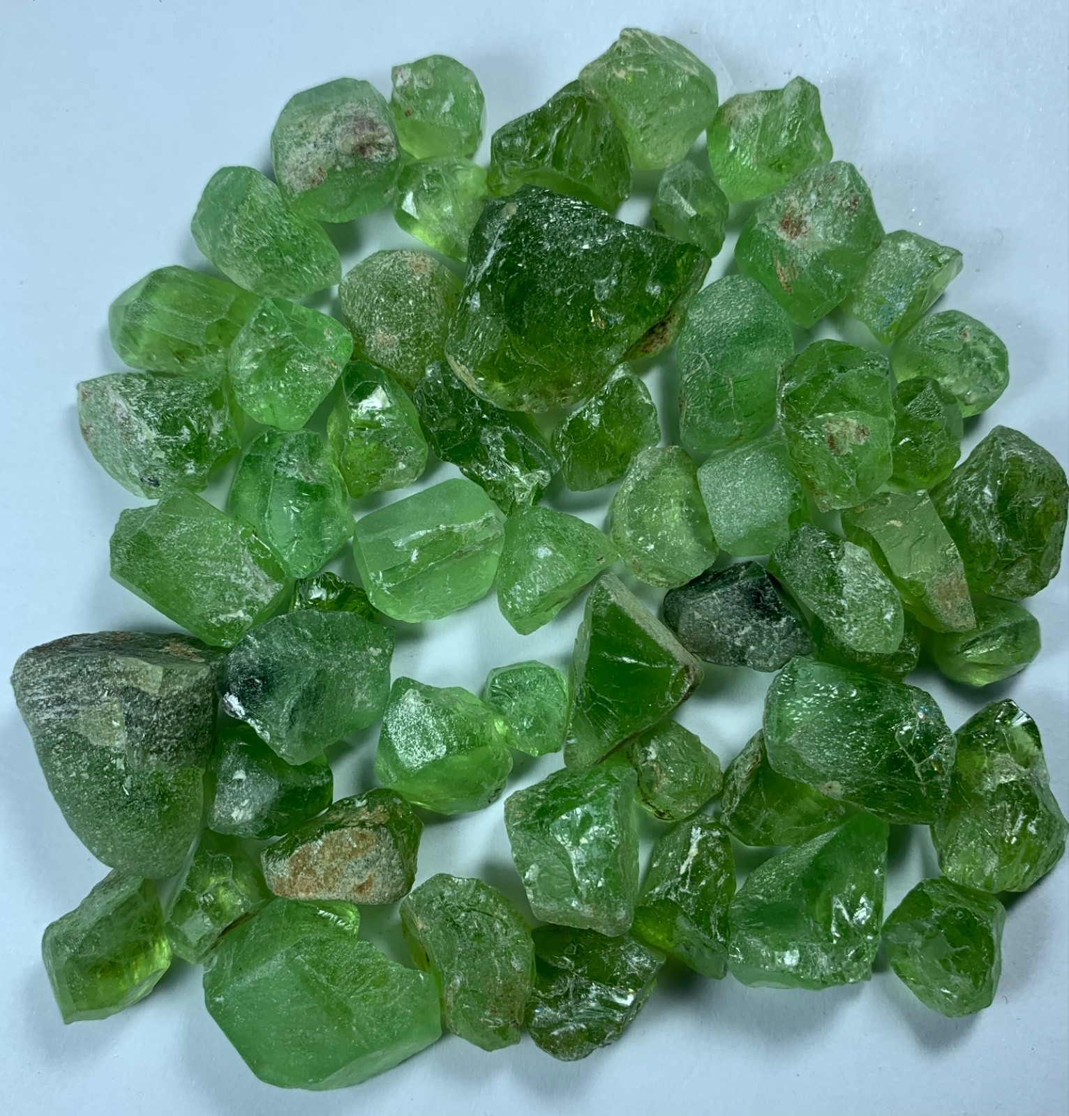 Peridot Rough Facet Grade Lot from Mansehra Supat Mine Pakistan(126.90Gram)