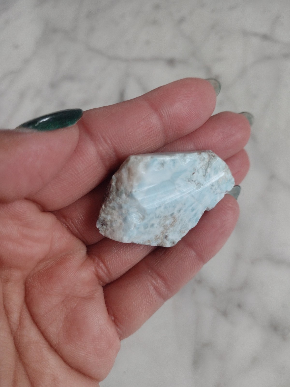 Dominican Republic LARIMAR Stone Specimen Crystal Polished Rare Stone L5