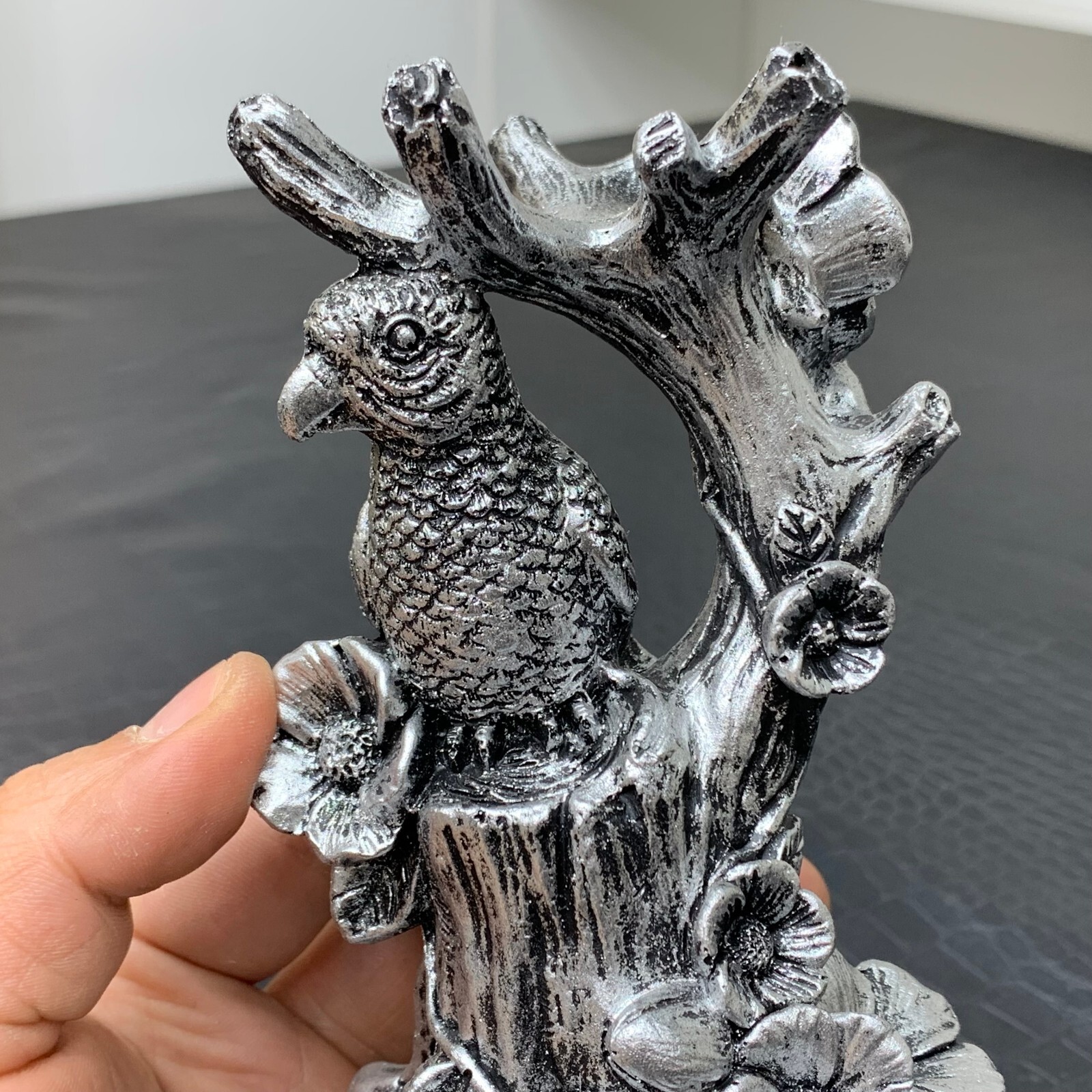 Bird Sphere Resin Holder Stand Base Crystal Ball showing stand C114