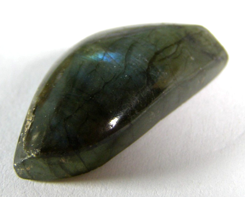 SMALL LABRADORITE TUMBLED FREEFORM STONE 2.5 x 1.1 cms 3.66 gm bright flash #8