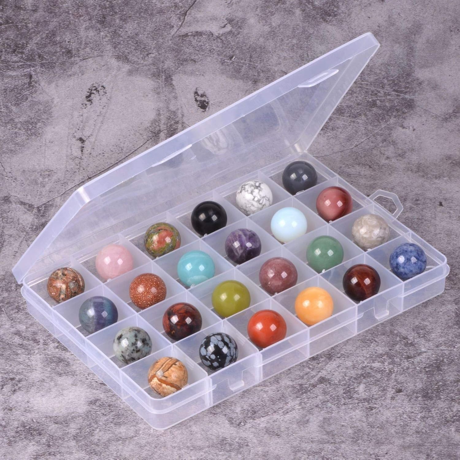 Assorted Gemstone Orb 20Mm Rocks Crystal Healing Polished Stone Sphere Ball Mine