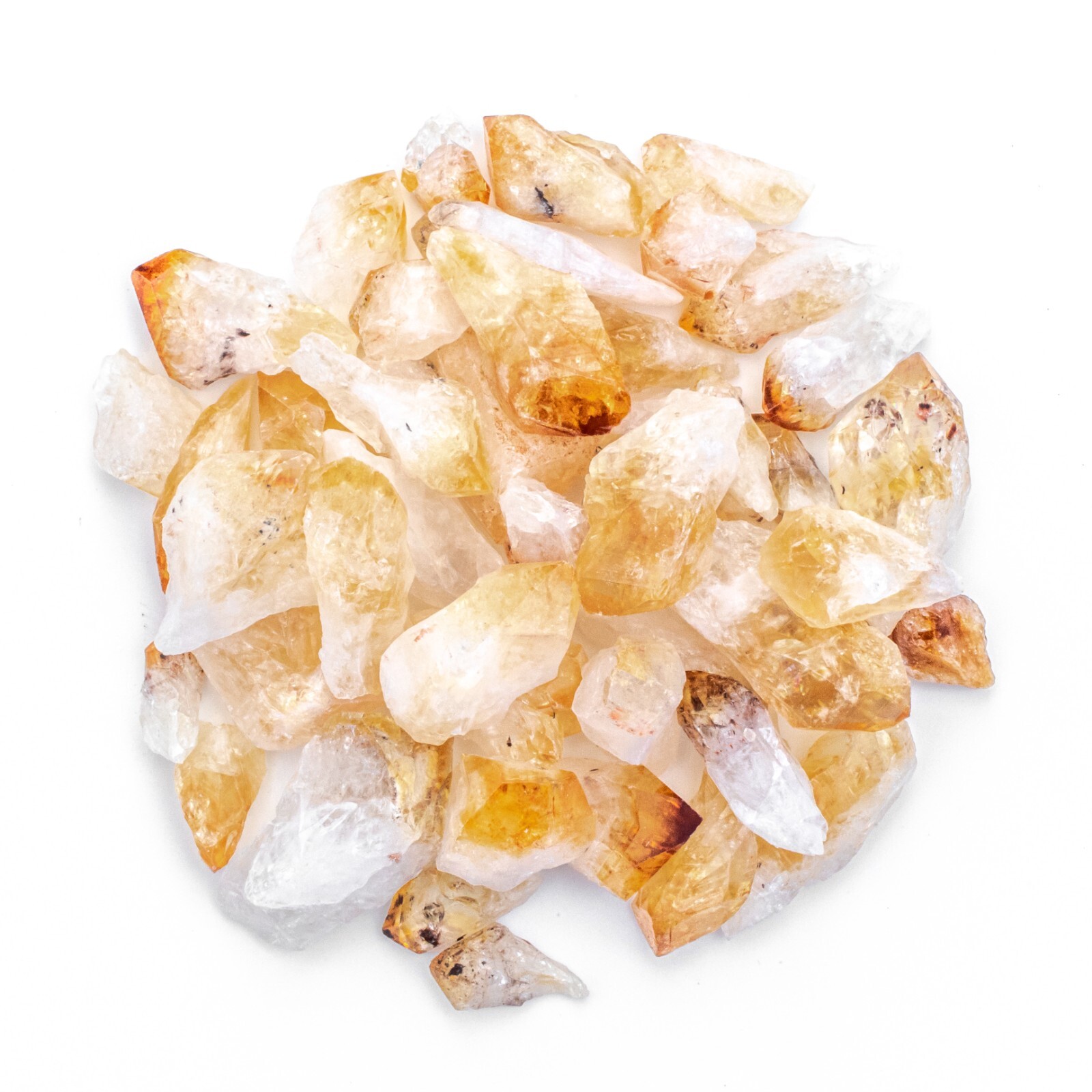1/2 lb Citrine Points Rough Crystals Bulk Gemstones Crafting Wholesale Gem Rocks