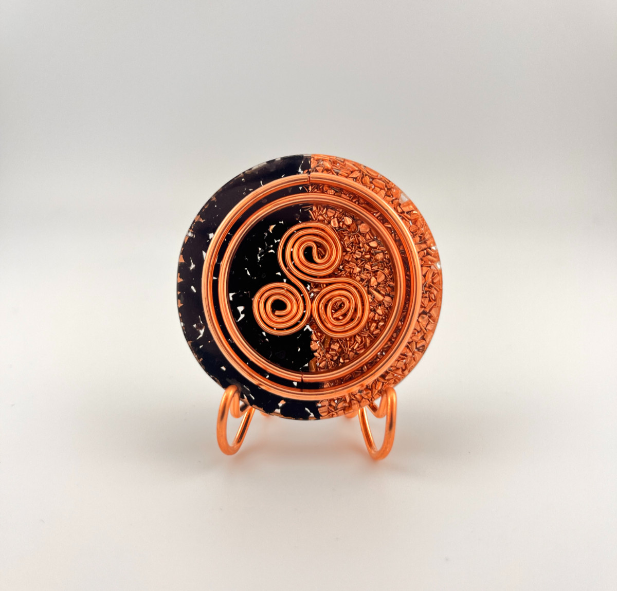 Pocket OG ORGONITE made of COPPER, METAL, Black Tourmaline and RESIN Handmade